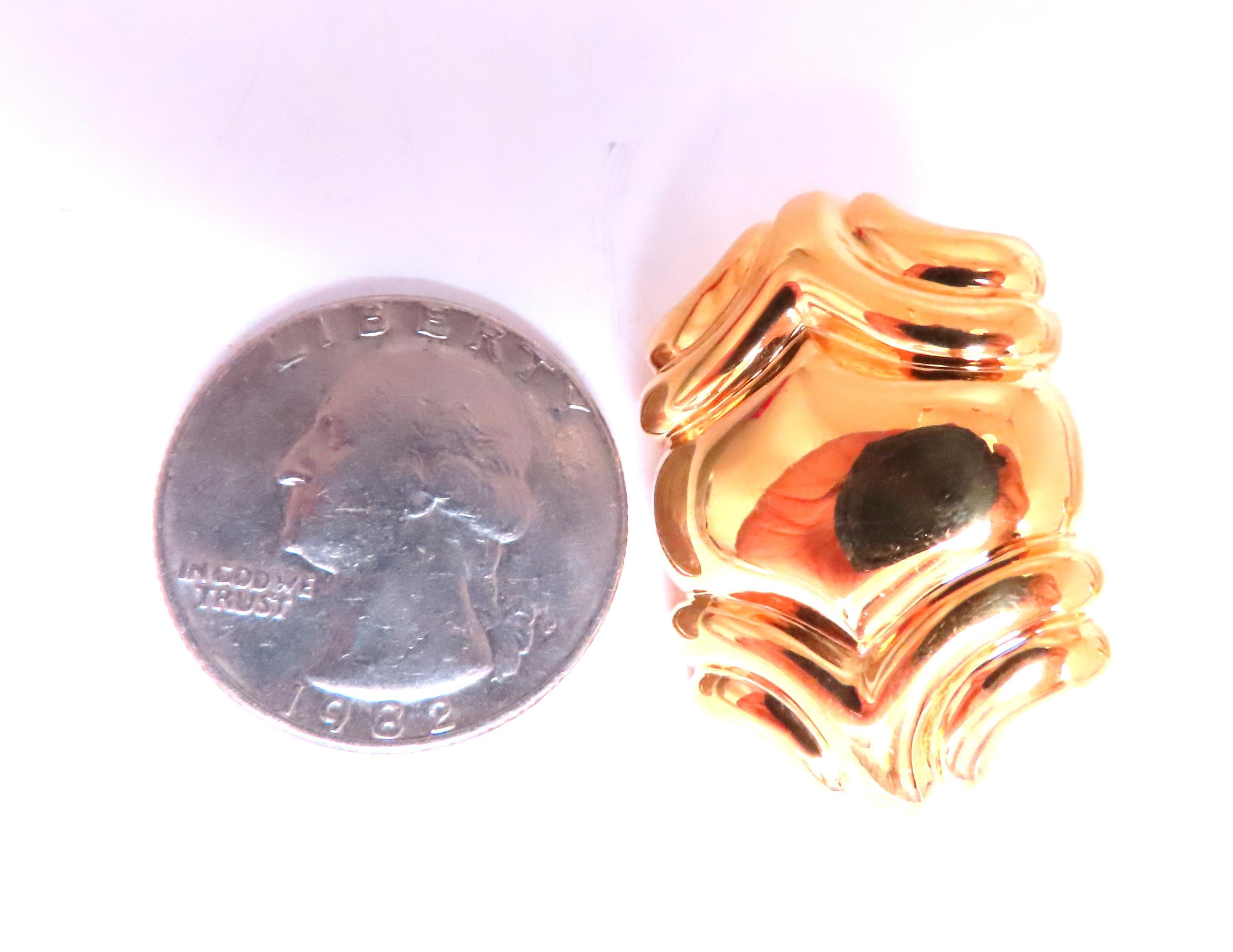 Vintage Revisit Knocker Classic Iconic Earrings 14kt Gold 12579 In New Condition For Sale In New York, NY