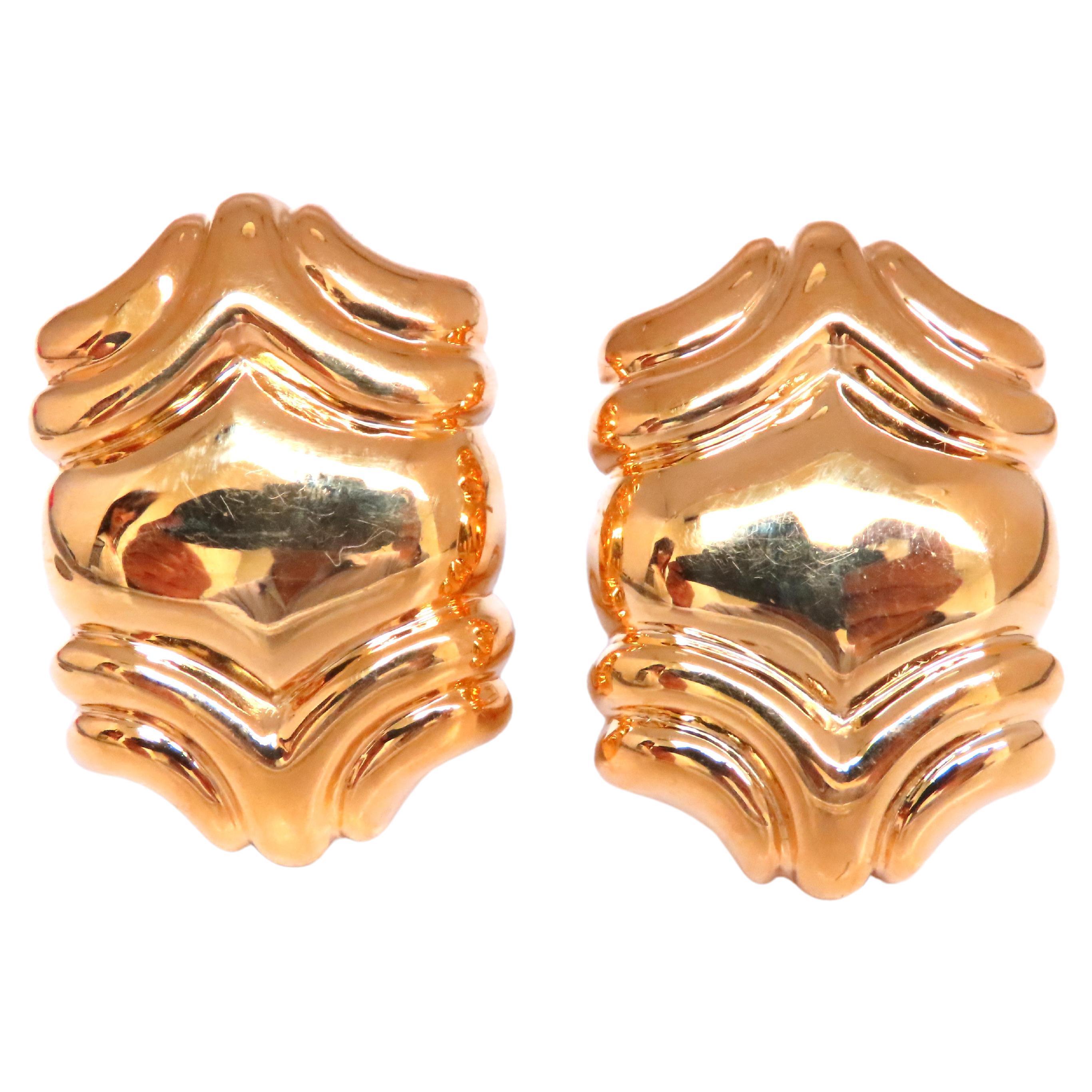 Vintage Revisit Klopfer Classic Iconic Ohrringe 14kt Gold 12579