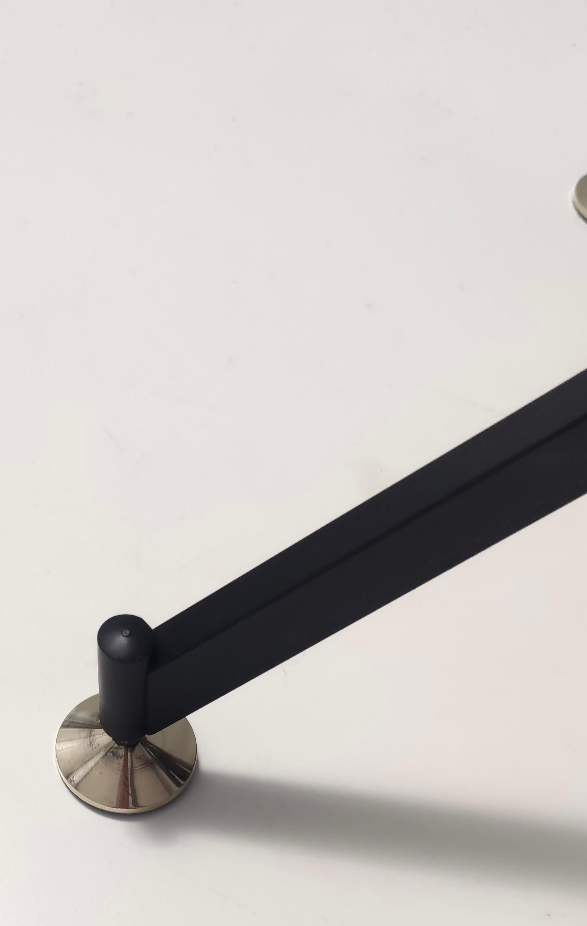 Vintage Revolving Brass and Varnished Iron Coat Rack, Italy For Sale 5