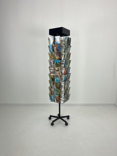 Vintage Revolving Display With Postcards, Made in Italy 1960s