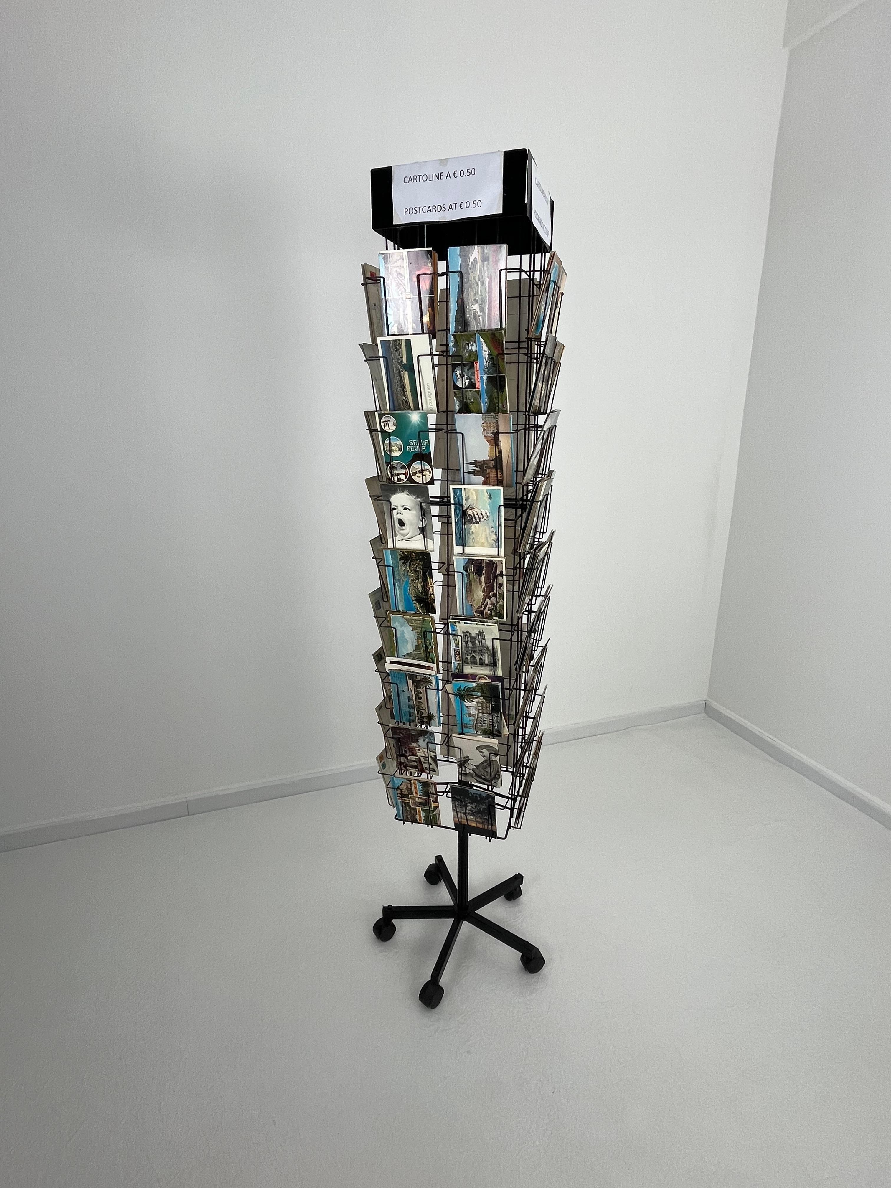 Vintage Revolving Display With Postcards, Made in Italy 1960s For Sale 1