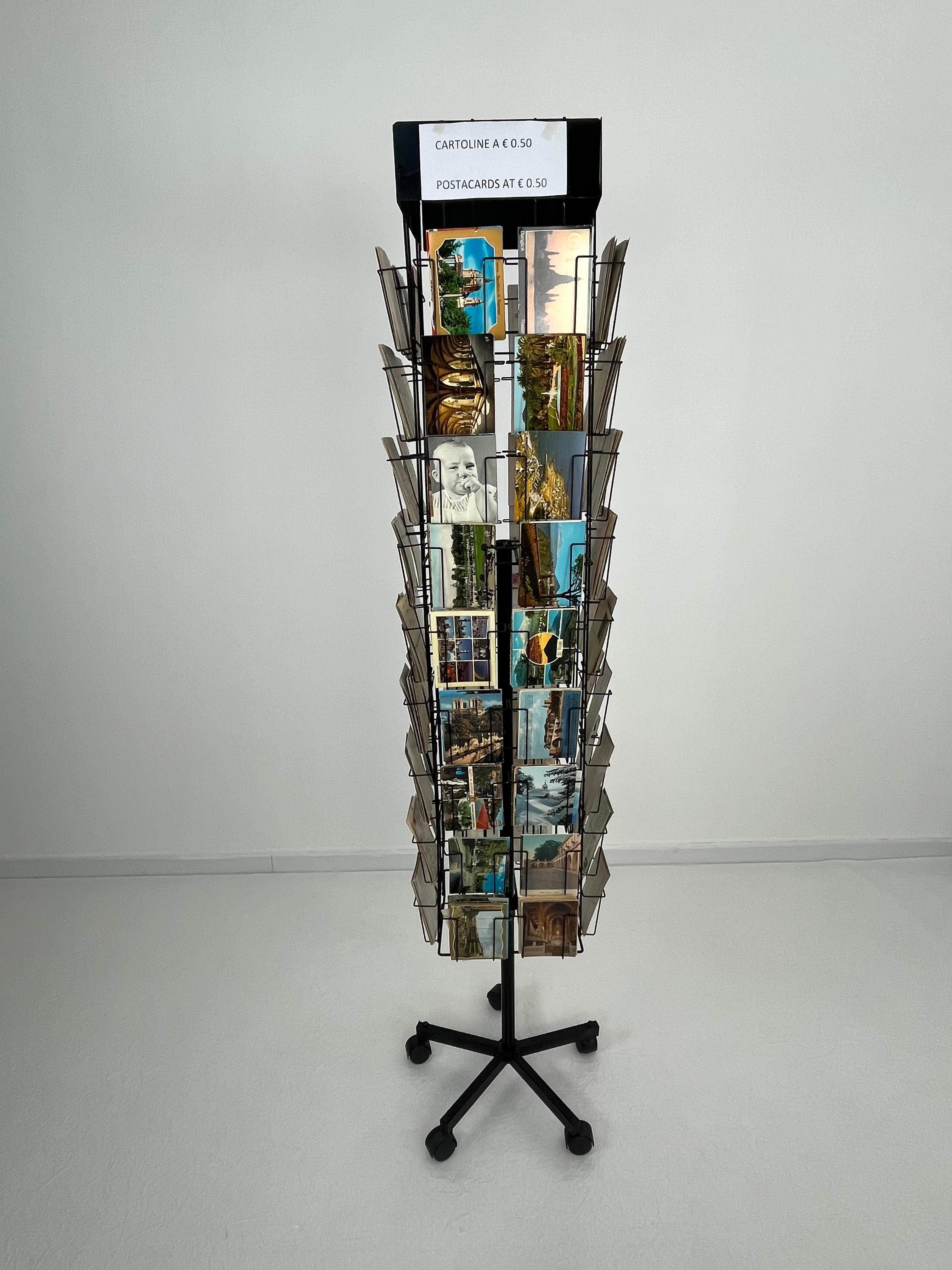 Vintage Revolving Display With Postcards, Made in Italy 1960s For Sale 3