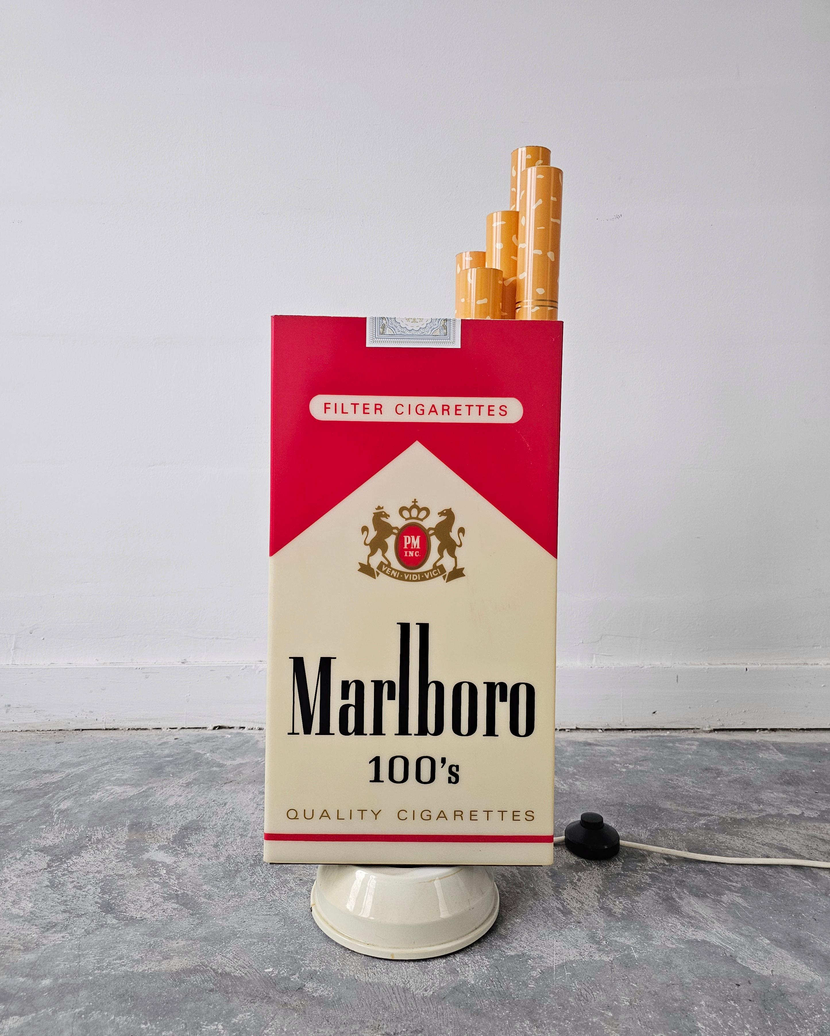American Vintage Revolving Light Up Box depicting Marlboro Cigarette Pack, USA 1980s