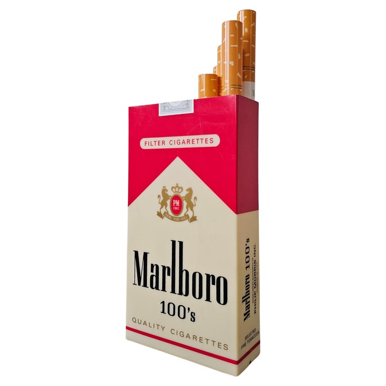 cigarettes 1980s Vintage Revolving Light Up Box depicting Marlboro Cigarette Pack, USA 1980s  at 1stDibs