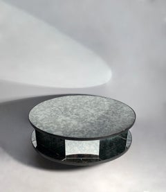 Vintage Revolving Mirror Coffee Table Paul Laszlo / Samuel Marx / Baughman style