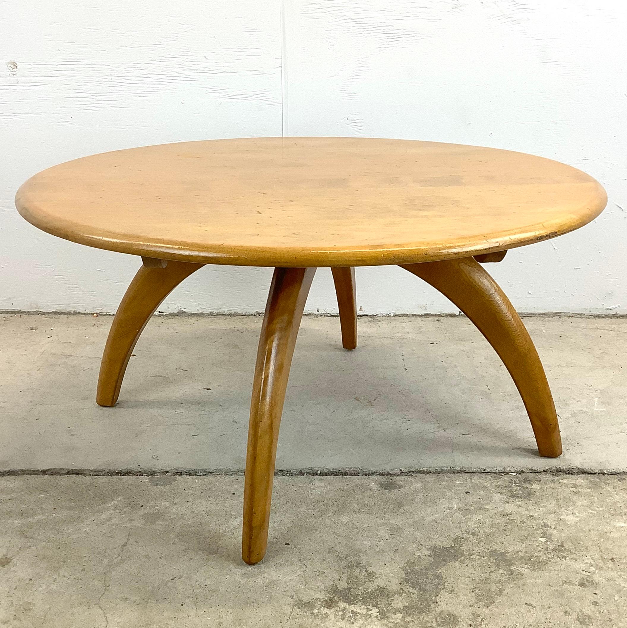 Mid-Century Modern Vintage Revolving Top Coffee Table by Heywood-Wakefield