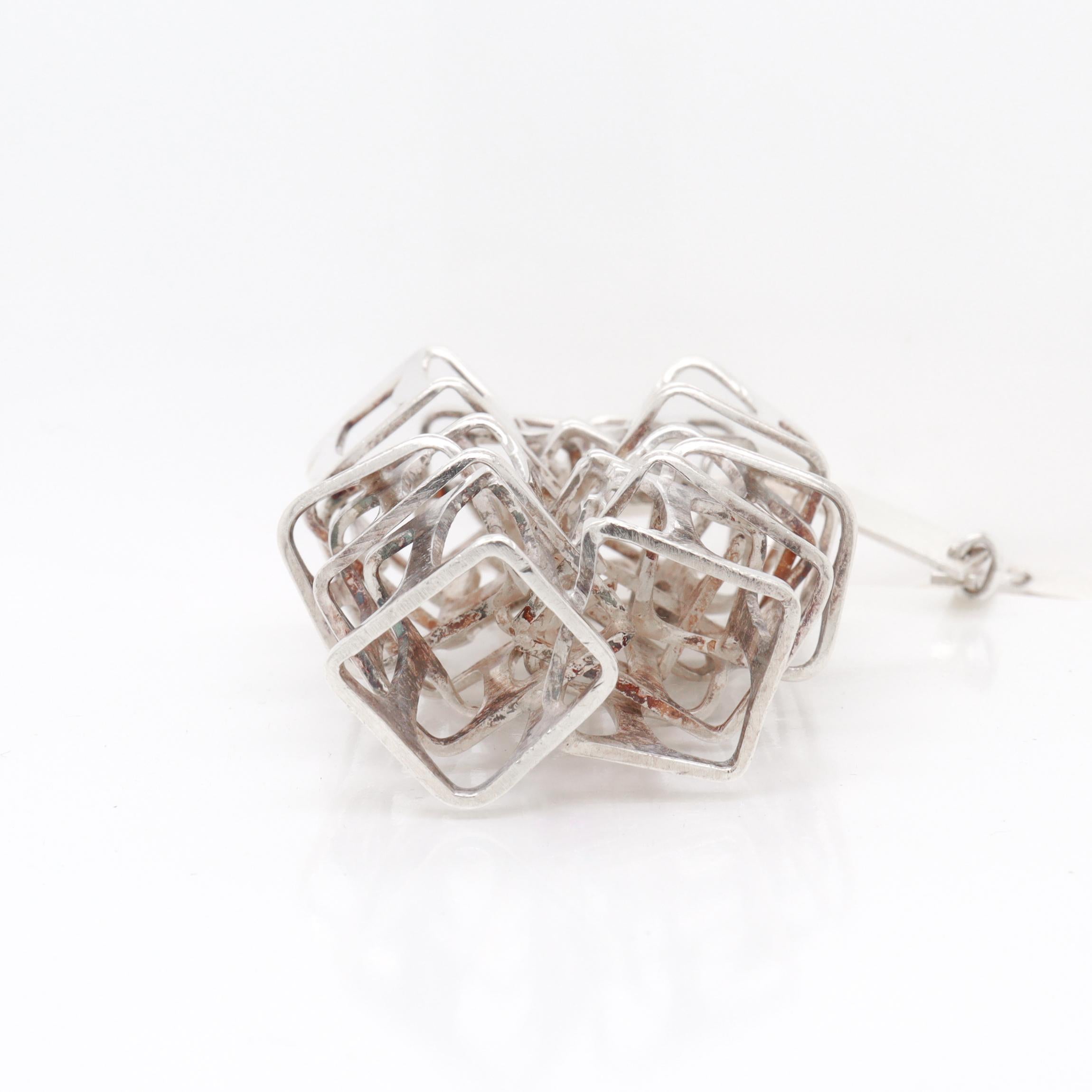 Vintage Rey Urban per A. Fausing Collana modernista in argento 925 in vendita 8
