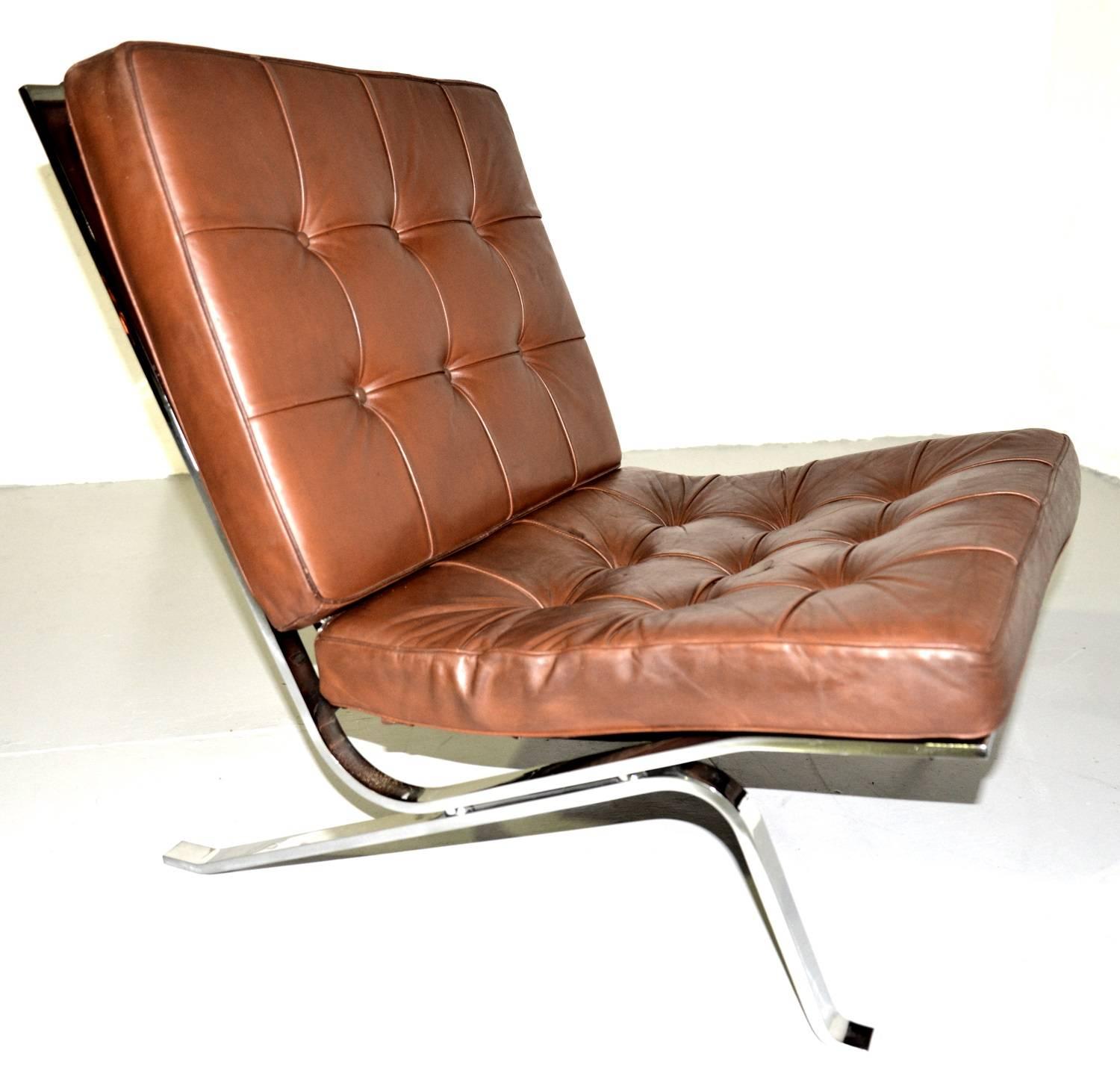 Swiss Vintage RH-301 Lounge Chair by Robert Haussmann for De Sede, Switzerland 1954 For Sale