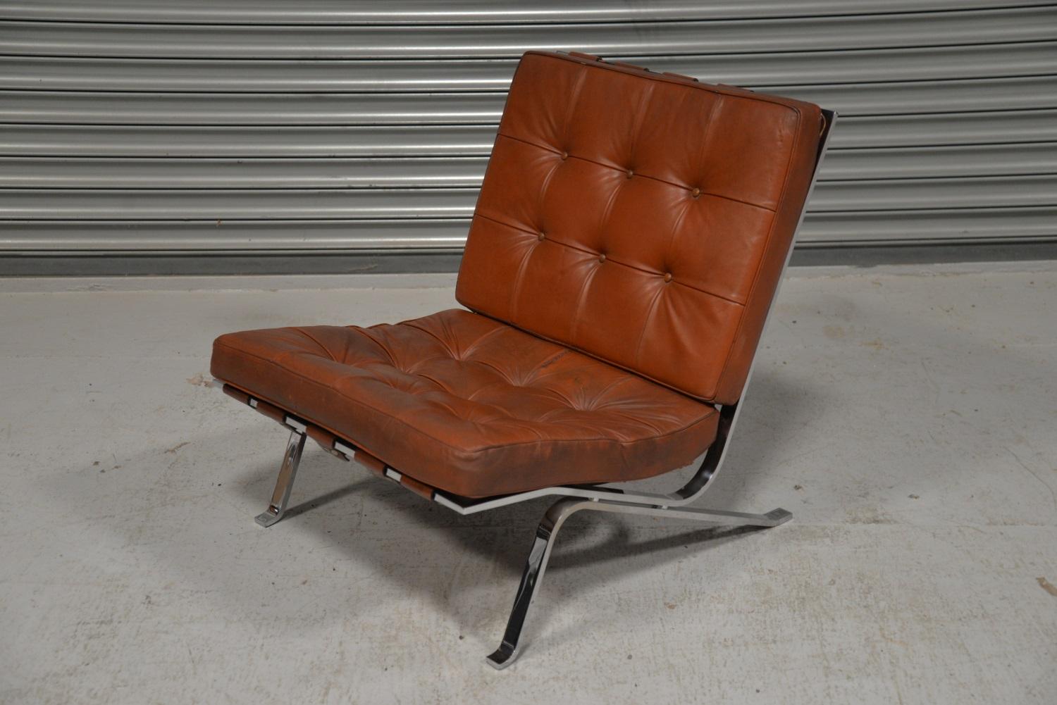 Mid-Century Modern Vintage RH-301 Lounge Chair by Robert Haussmann for De Sede, Switzerland 1954 For Sale