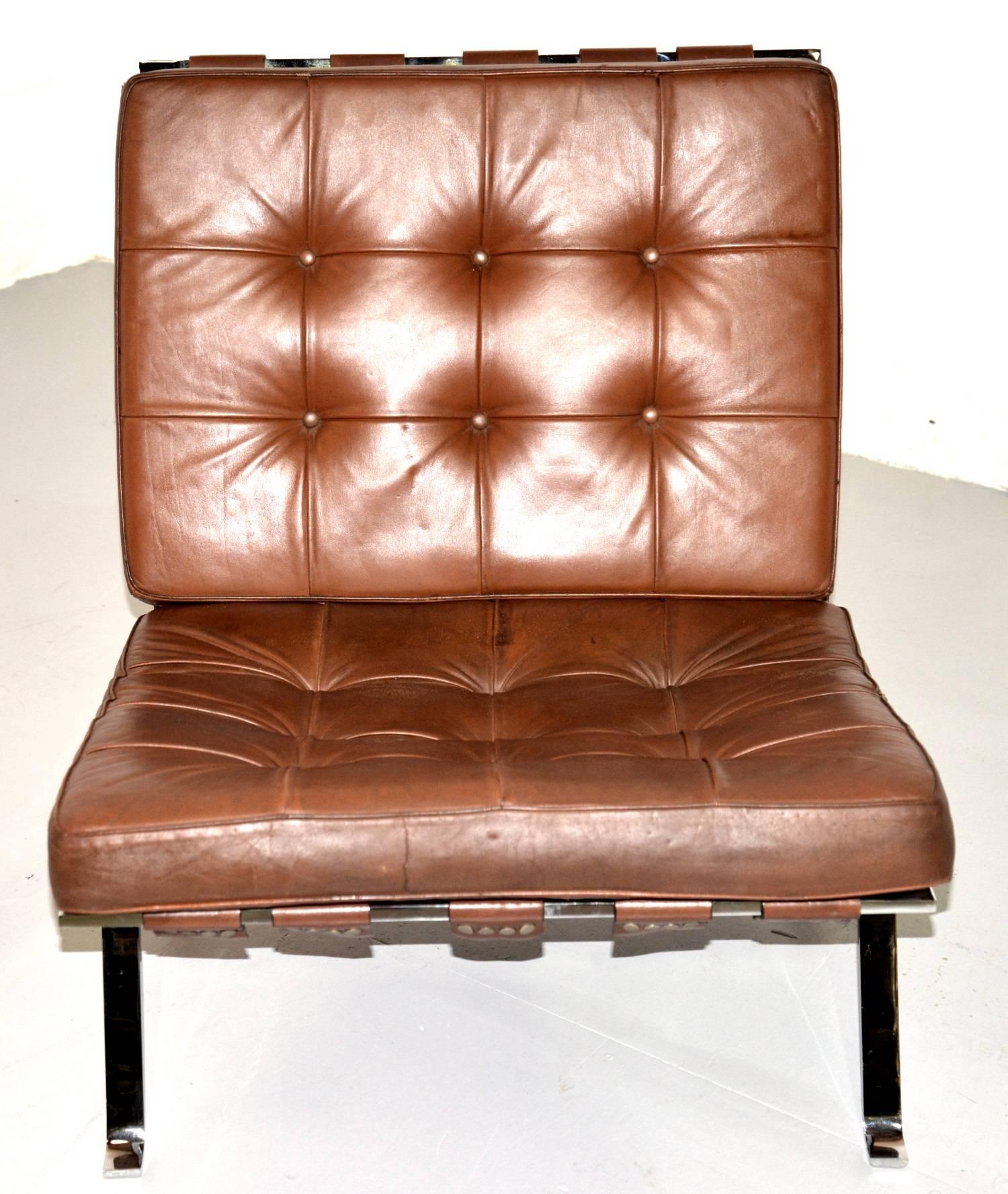 Vintage RH-301 Lounge Chair by Robert Haussmann for De Sede, Switzerland 1954 In Distressed Condition For Sale In Fen Drayton, Cambridgeshire