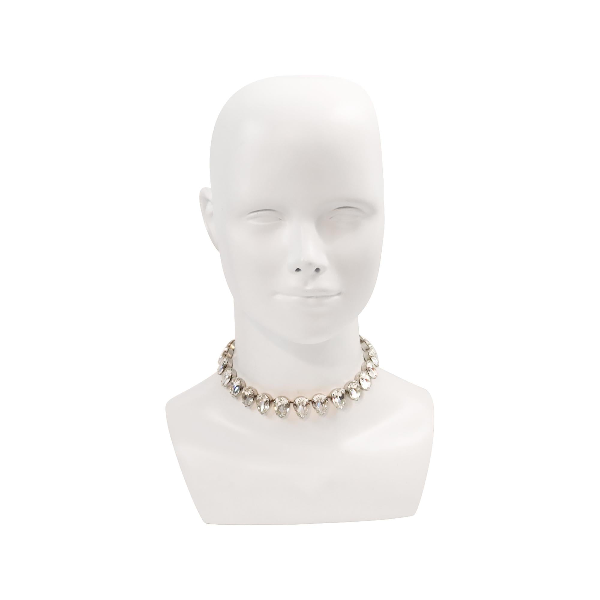 Vintage Diamante Birnenform Halsband CIRCA 1980er (Moderne) im Angebot