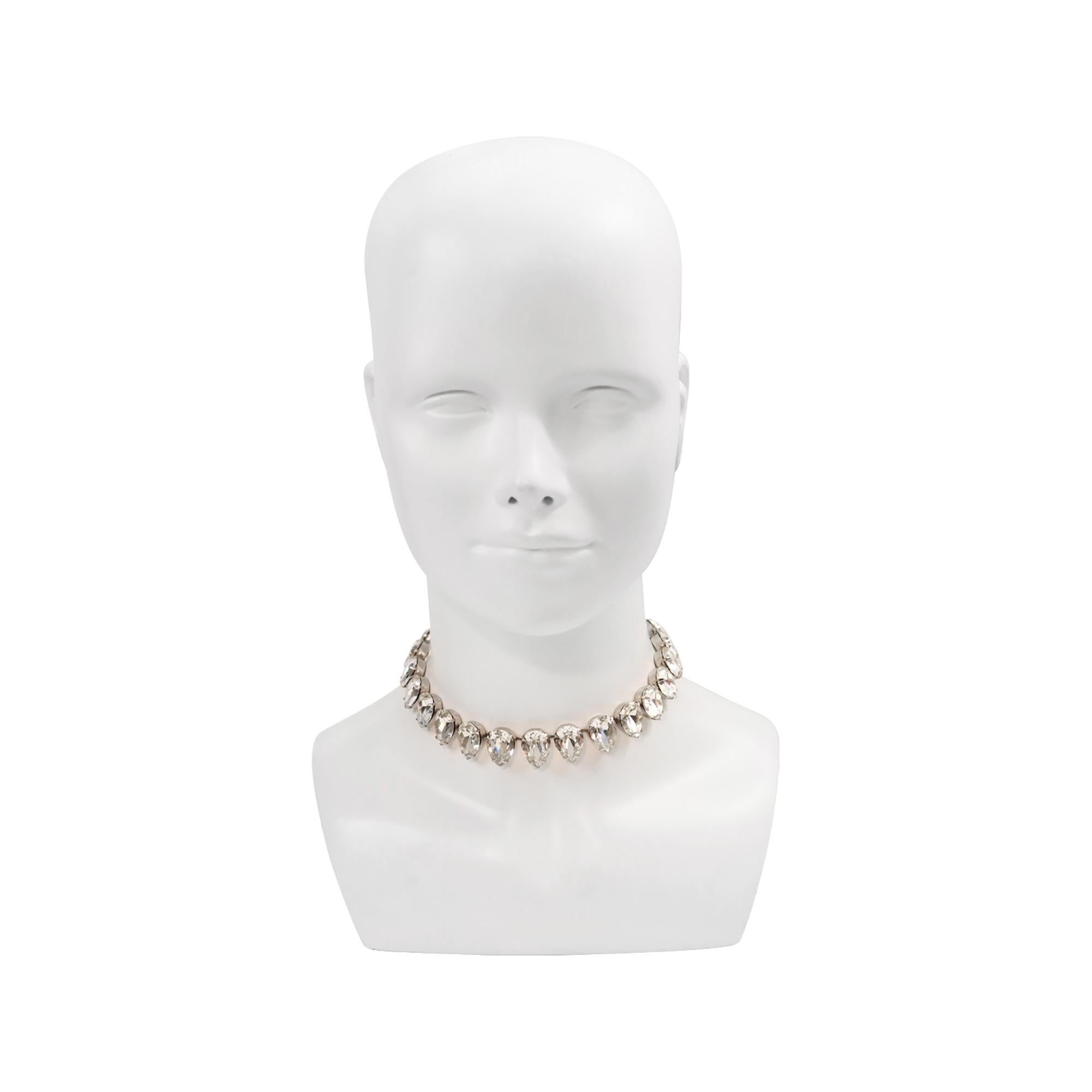 Vintage Diamante Birnenform Halsband CIRCA 1980er im Zustand „Gut“ im Angebot in New York, NY