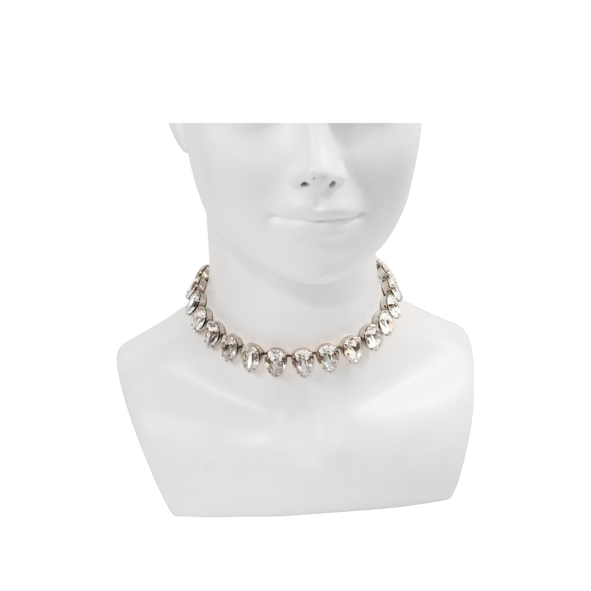 Vintage Diamante Birnenform Halsband CIRCA 1980er für Damen oder Herren im Angebot