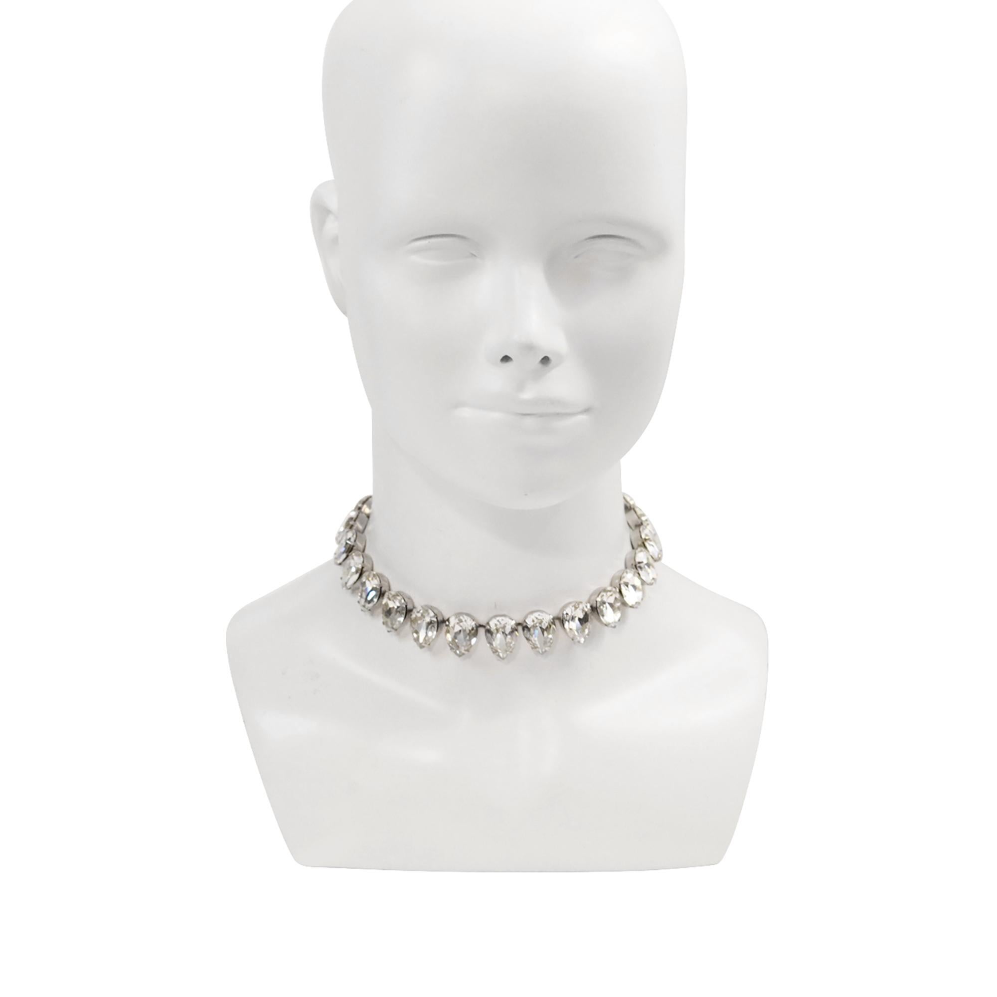 Vintage Diamante Birnenform Halsband CIRCA 1980er im Angebot 2