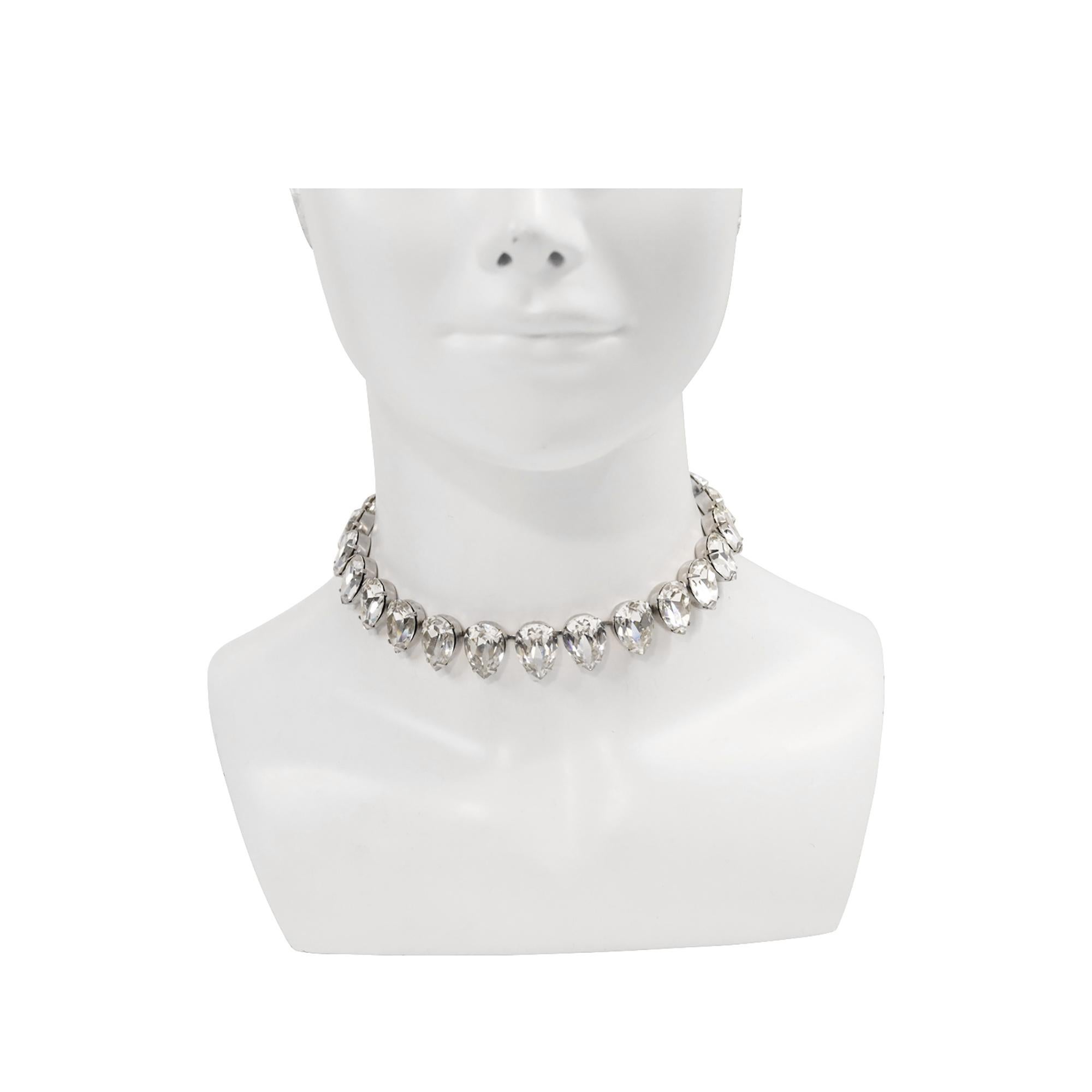 Vintage Diamante Birnenform Halsband CIRCA 1980er im Angebot 3