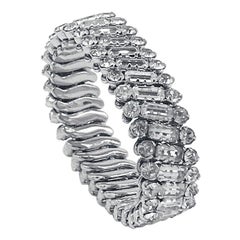 Vintage, Rhinestone Expandable Fancy Bracelet