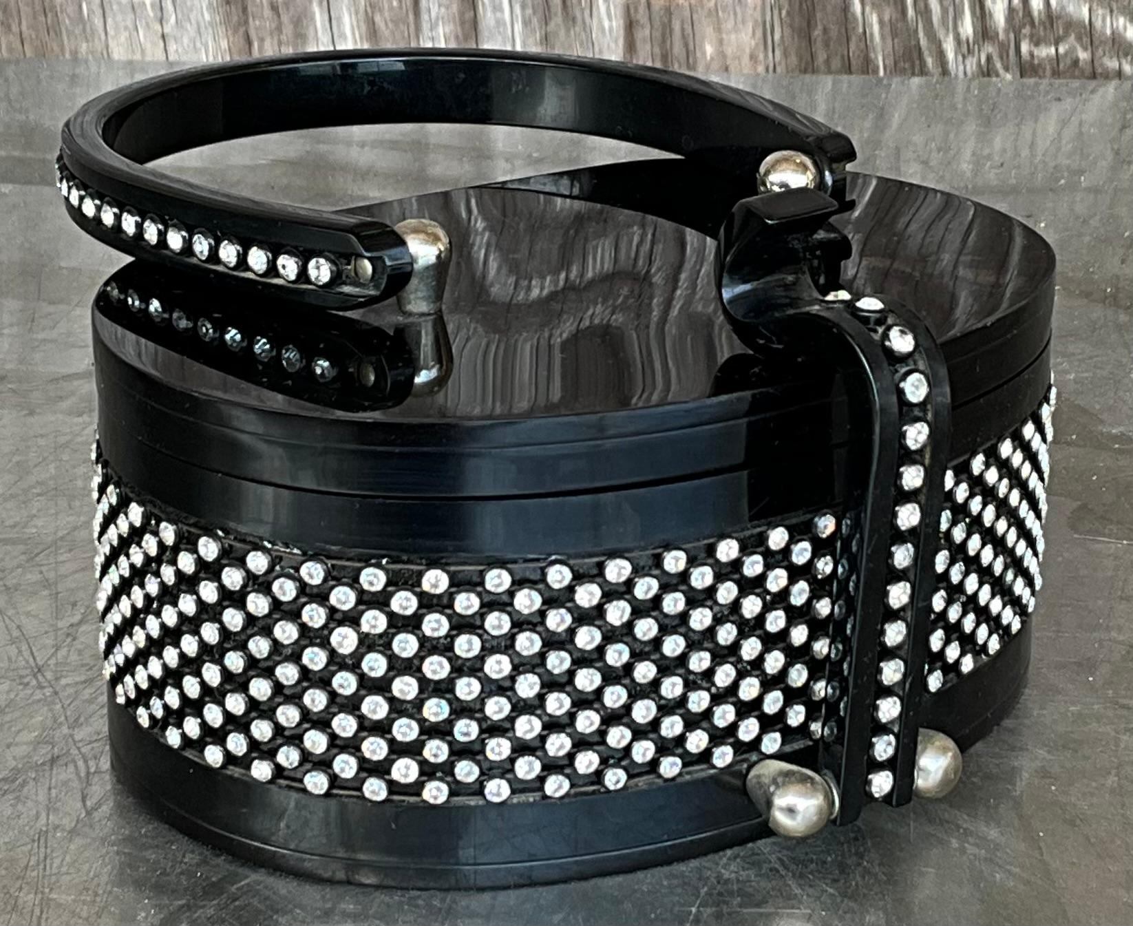 Women's or Men's Vintage Rhinestone Lucite Purse After Wilardy