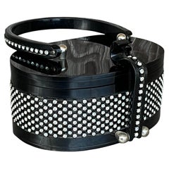 Vintage Rhinestone Lucite Purse After Wilardy