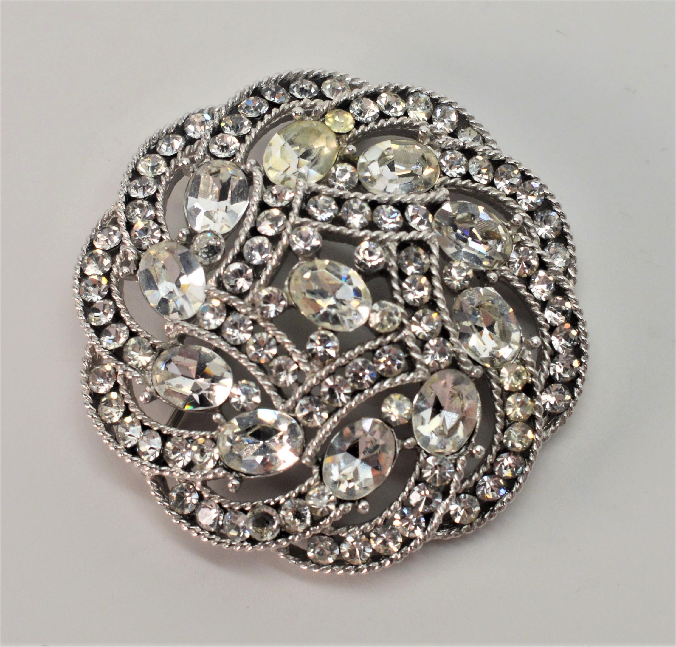 vintage rhinestone brooch