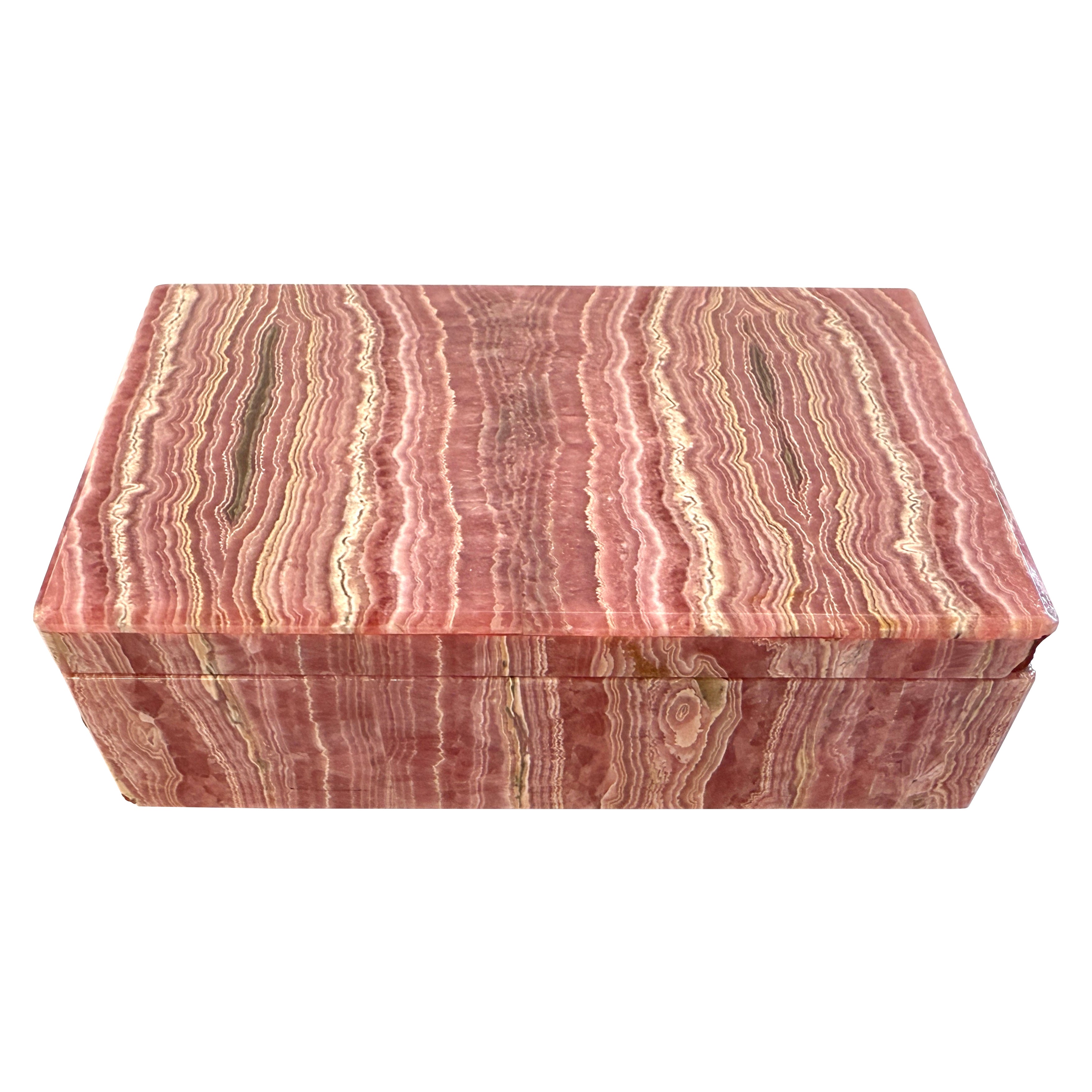 Boîte rhodochrosite vintage
