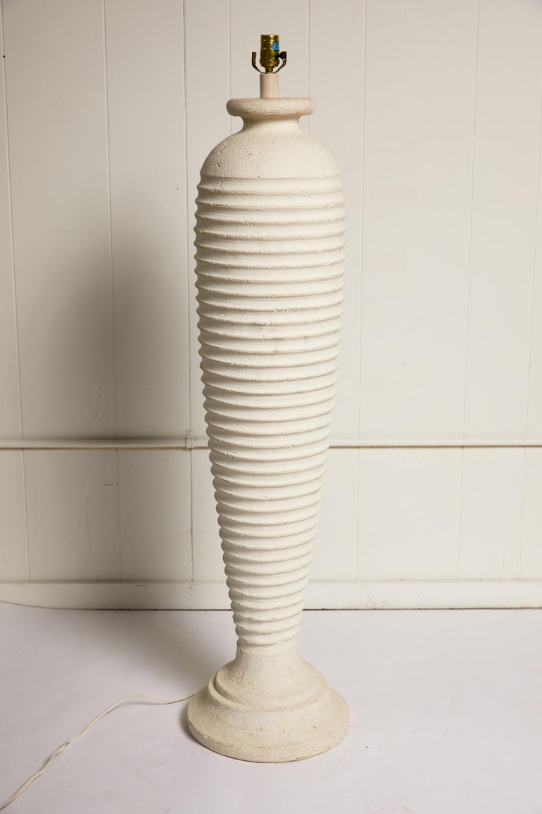 Vintage Ribbed Plaster Sculptural Floor Lamp at 1stDibs vintage