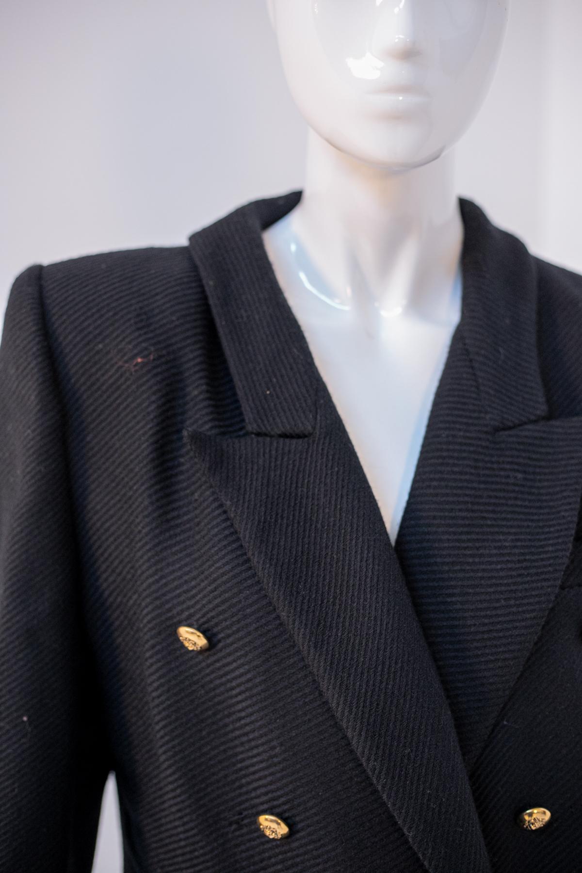 Vintage Ribbed Wool Jacket For Sale 1