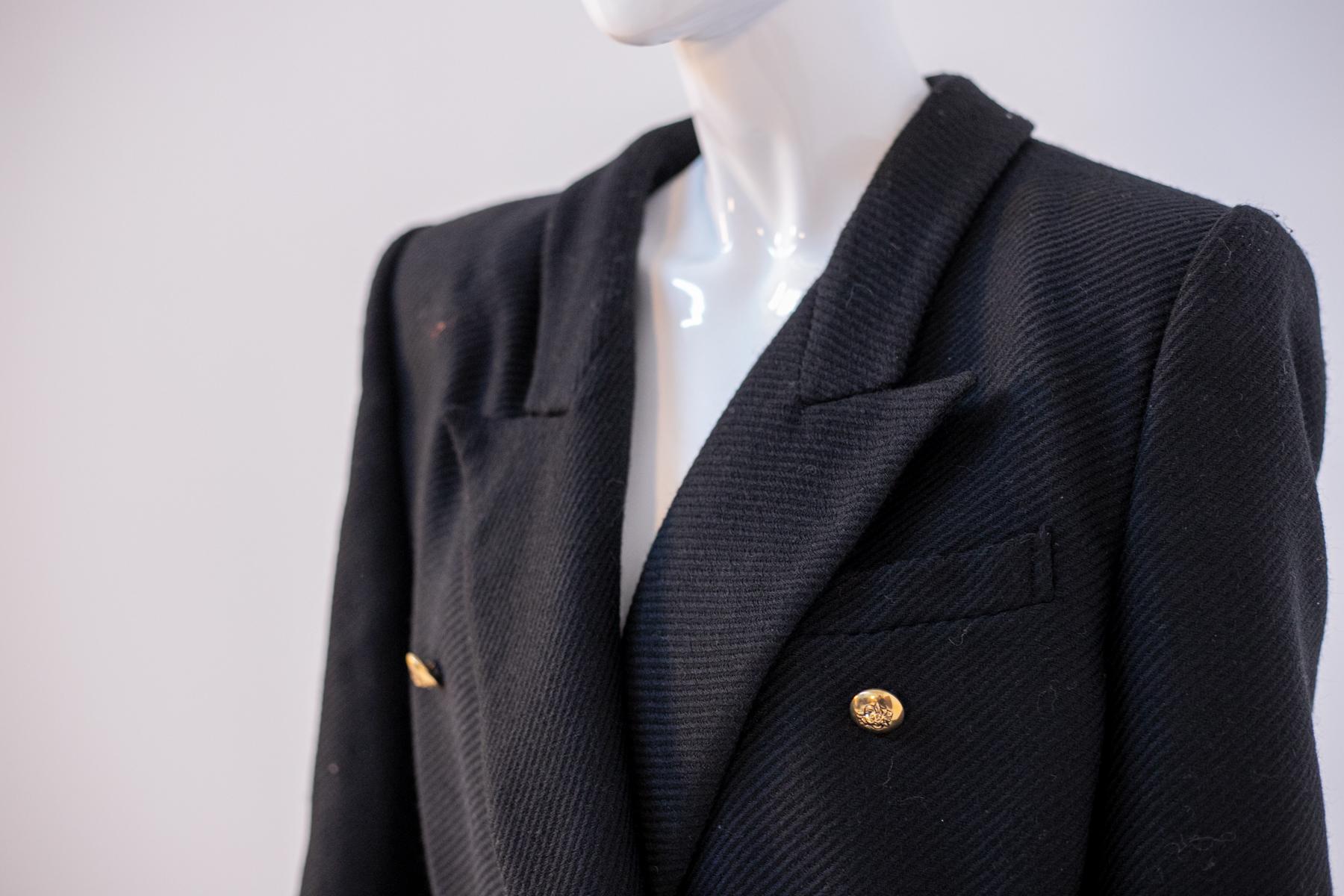 Vintage Ribbed Wool Jacket For Sale 2