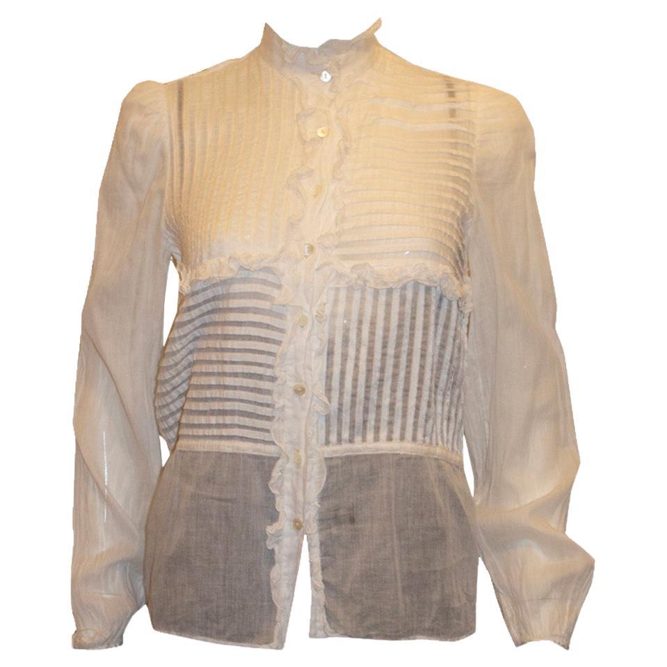 Camicetta con nastri vintage di Milena Francesio in vendita