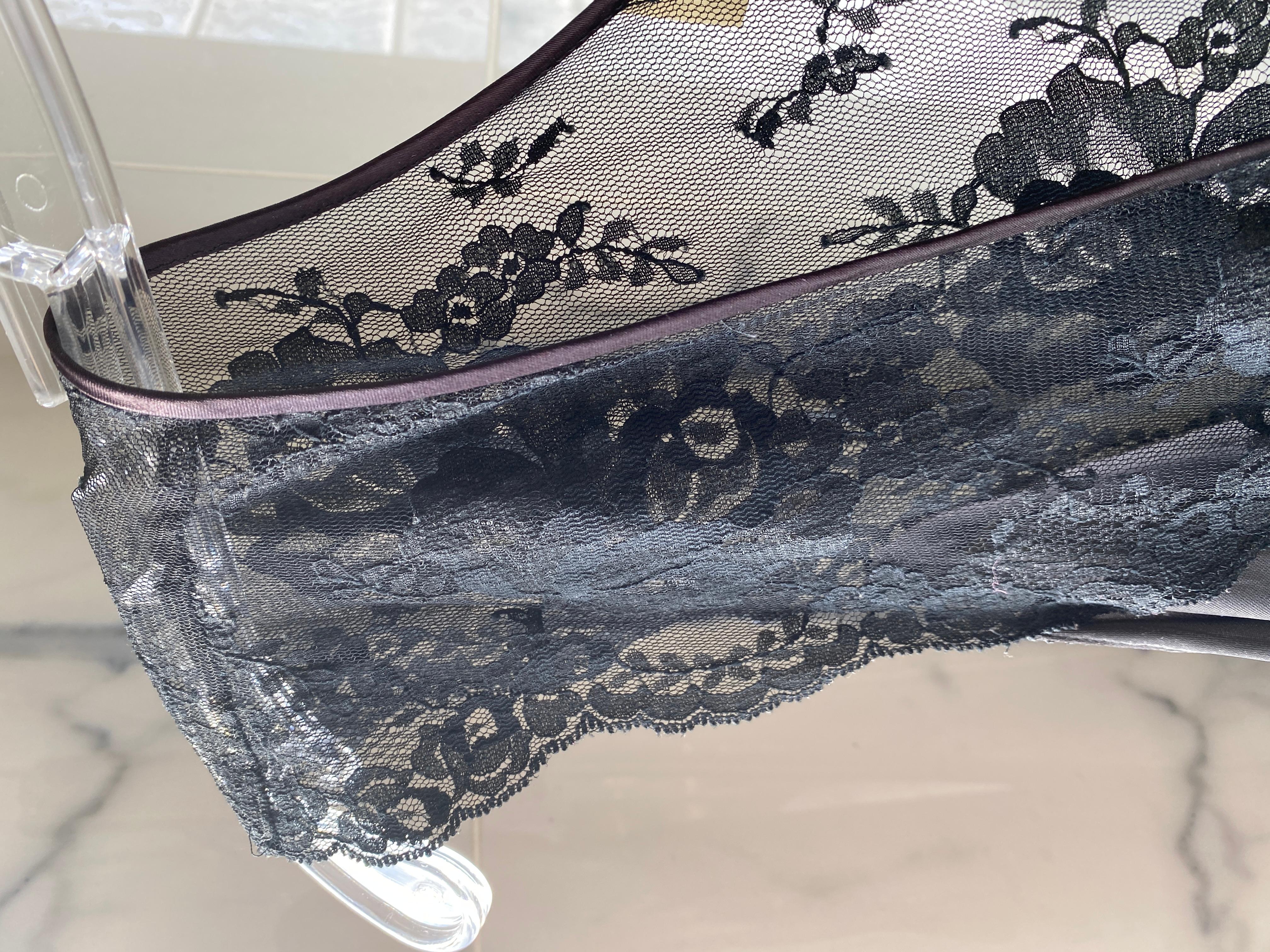 Vintage Ricco Antonio bestickt schwarzer Spitze Abend Dinner Anzug Größe 6/8 im Angebot 11