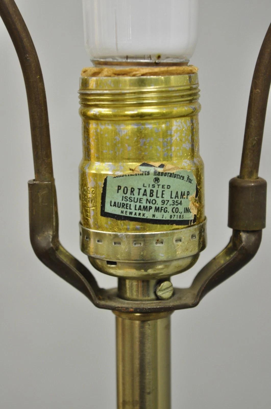 Unknown Vintage Richard Barr for Laurel Brutalist Mid Century Modern Metal Table Lamp For Sale