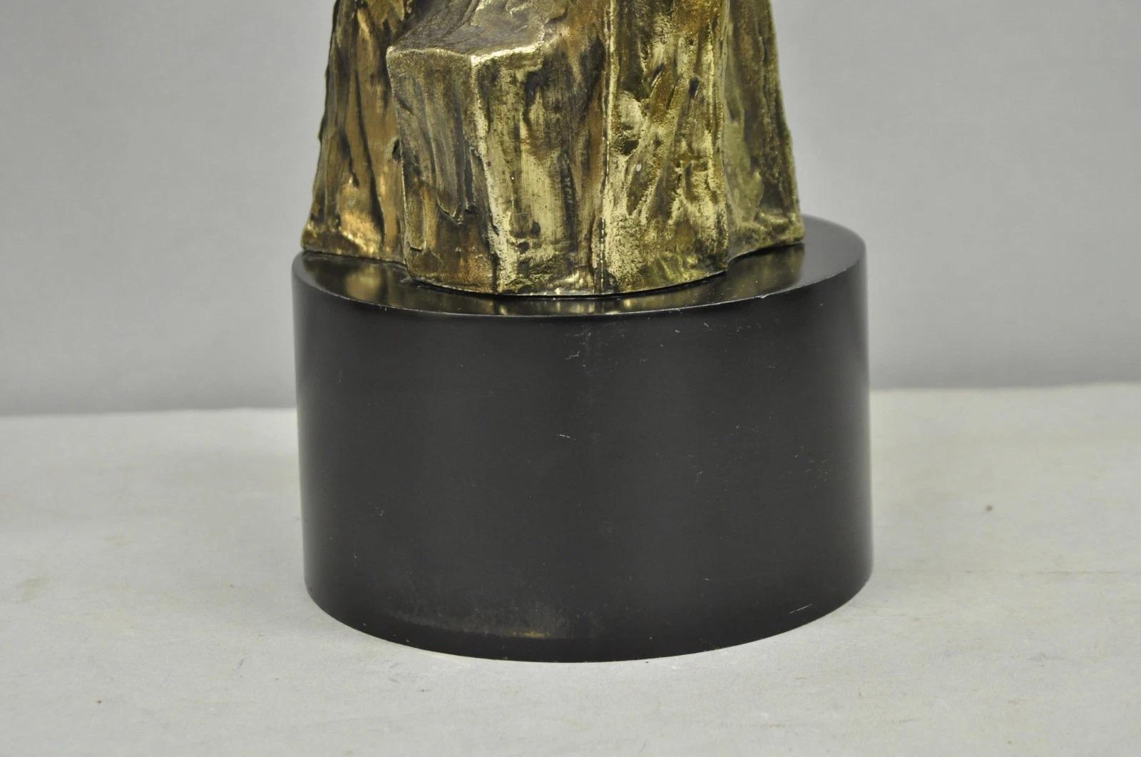 20th Century Vintage Richard Barr for Laurel Brutalist Mid Century Modern Metal Table Lamp For Sale