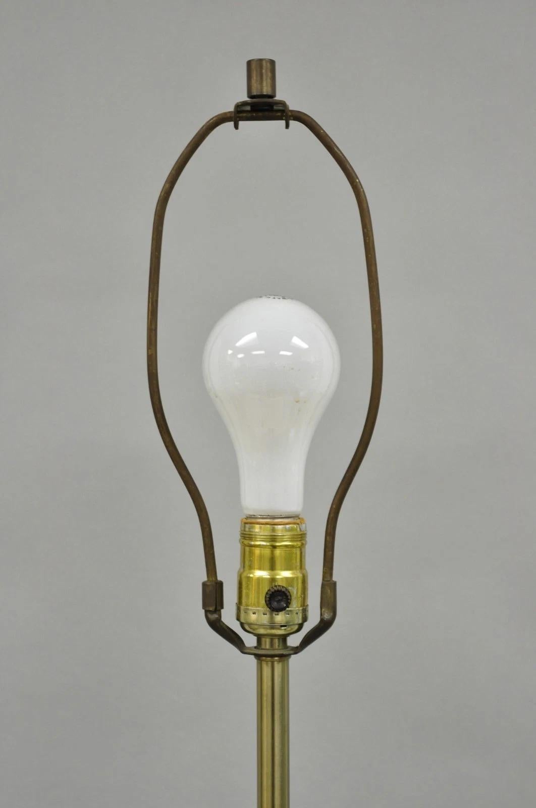 Vintage Richard Barr for Laurel Brutalist Mid Century Modern Metal Table Lamp For Sale 1