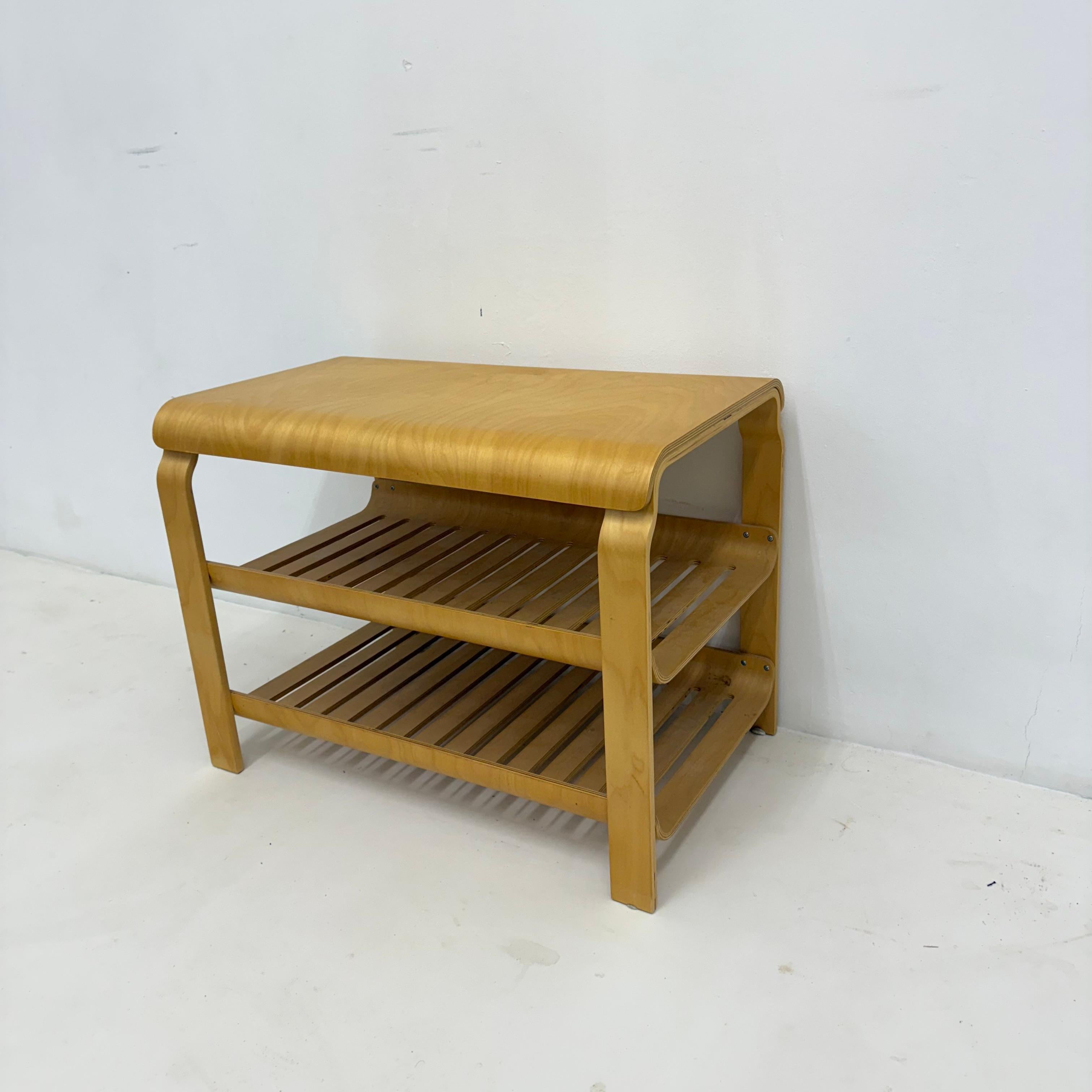 Table console vintage en contreplaqué Richard Clack for Ikea 