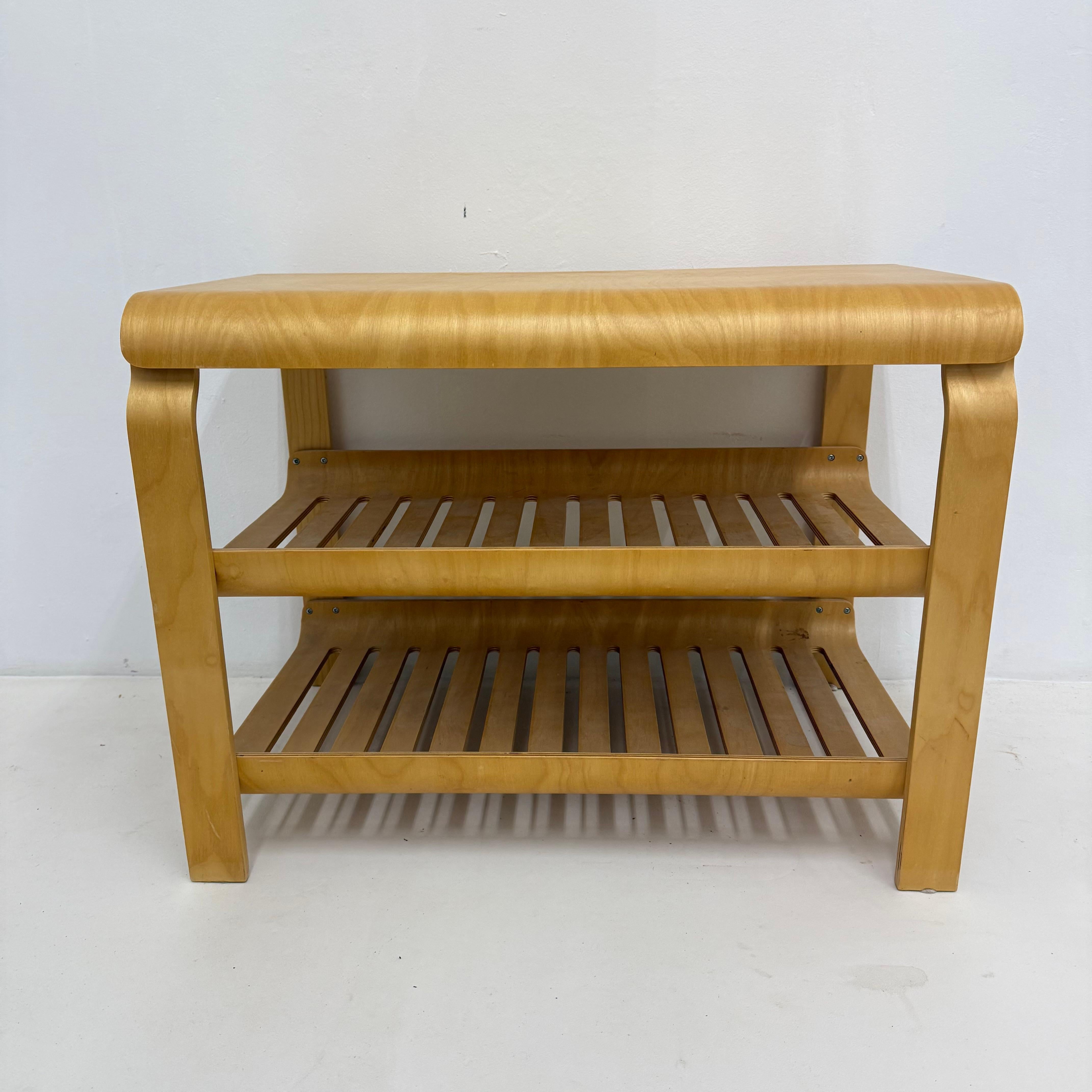 Table console vintage en contreplaqué Richard Clack for Ikea 
