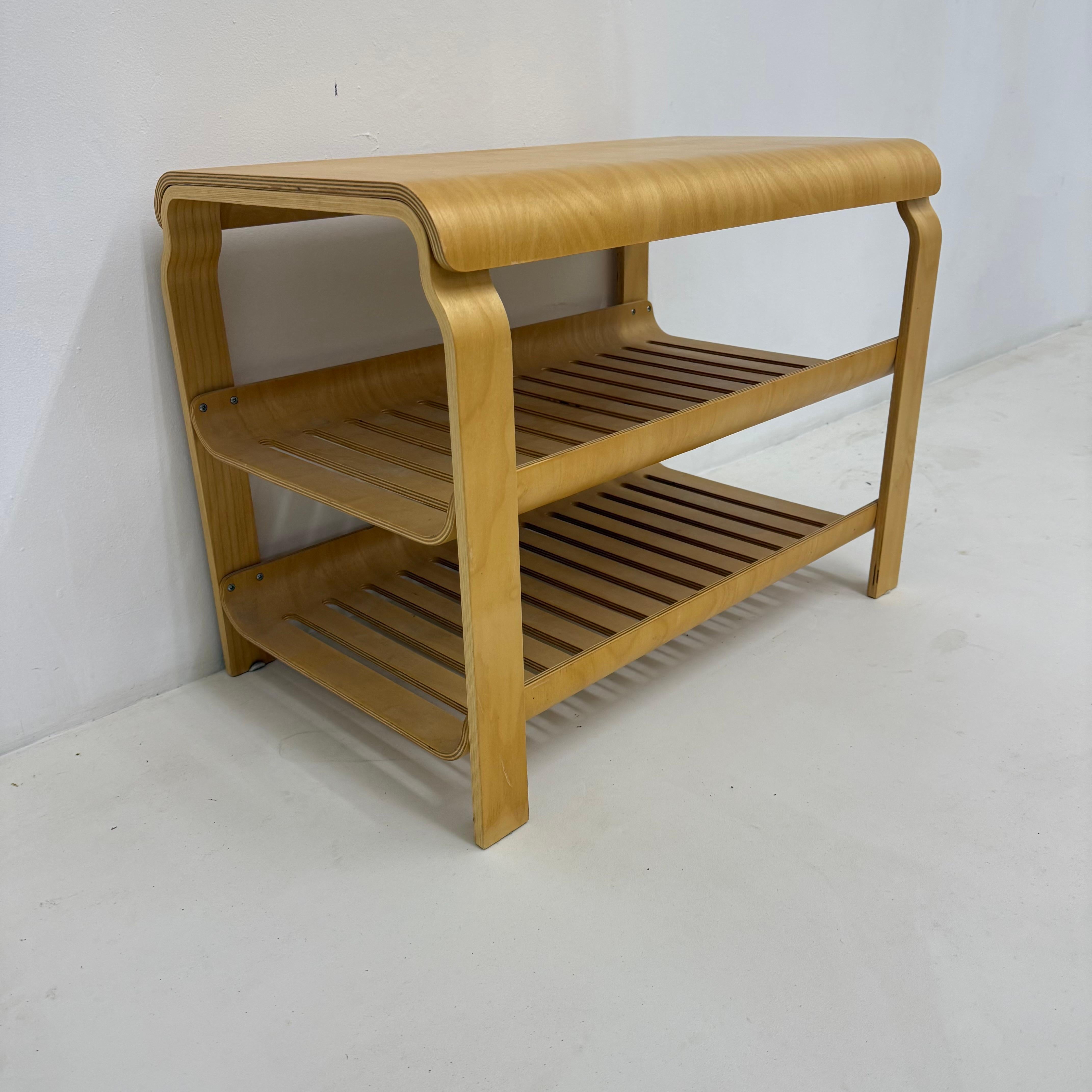Table console vintage en contreplaqué Richard Clack for Ikea 