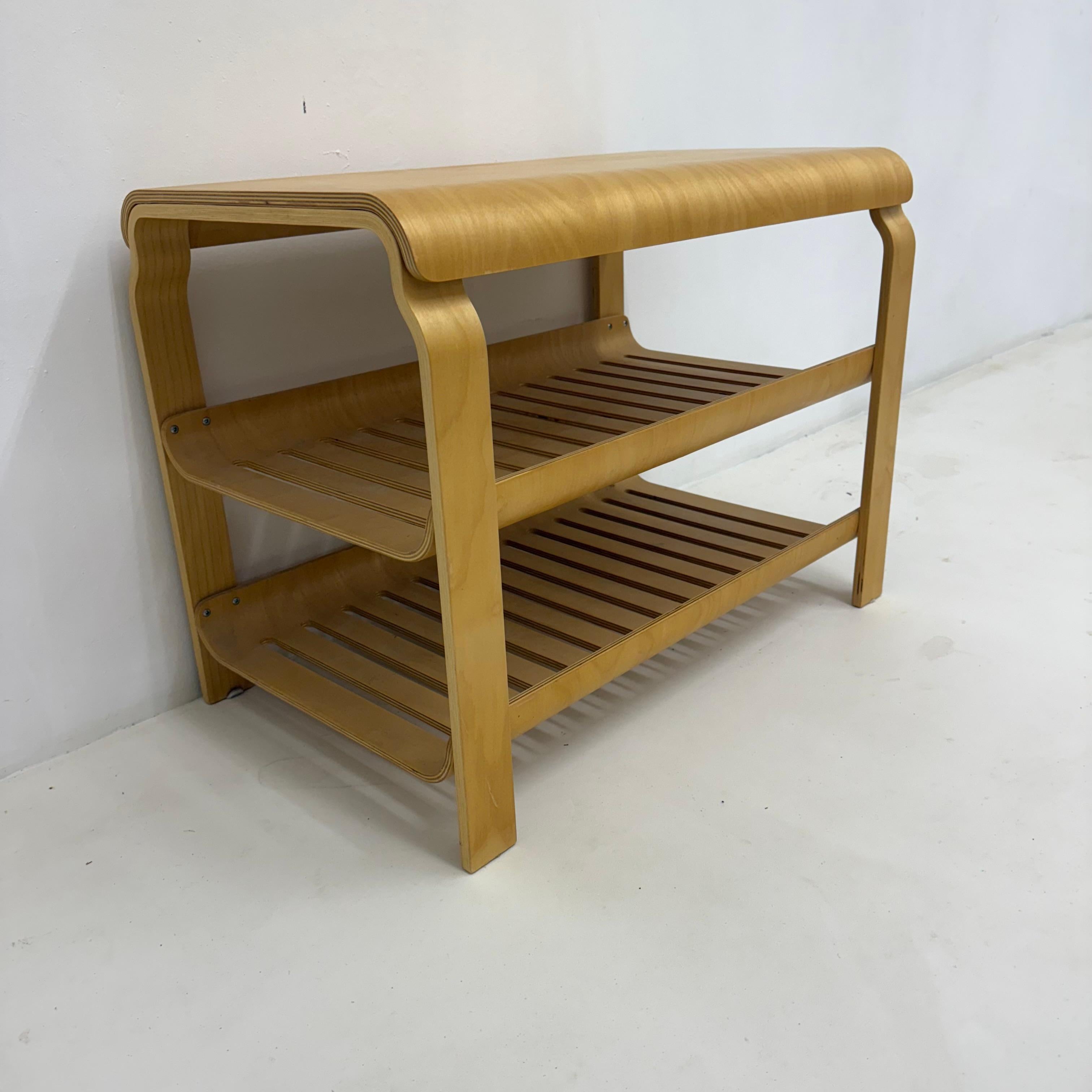 Table console vintage en contreplaqué Richard Clack for Ikea 