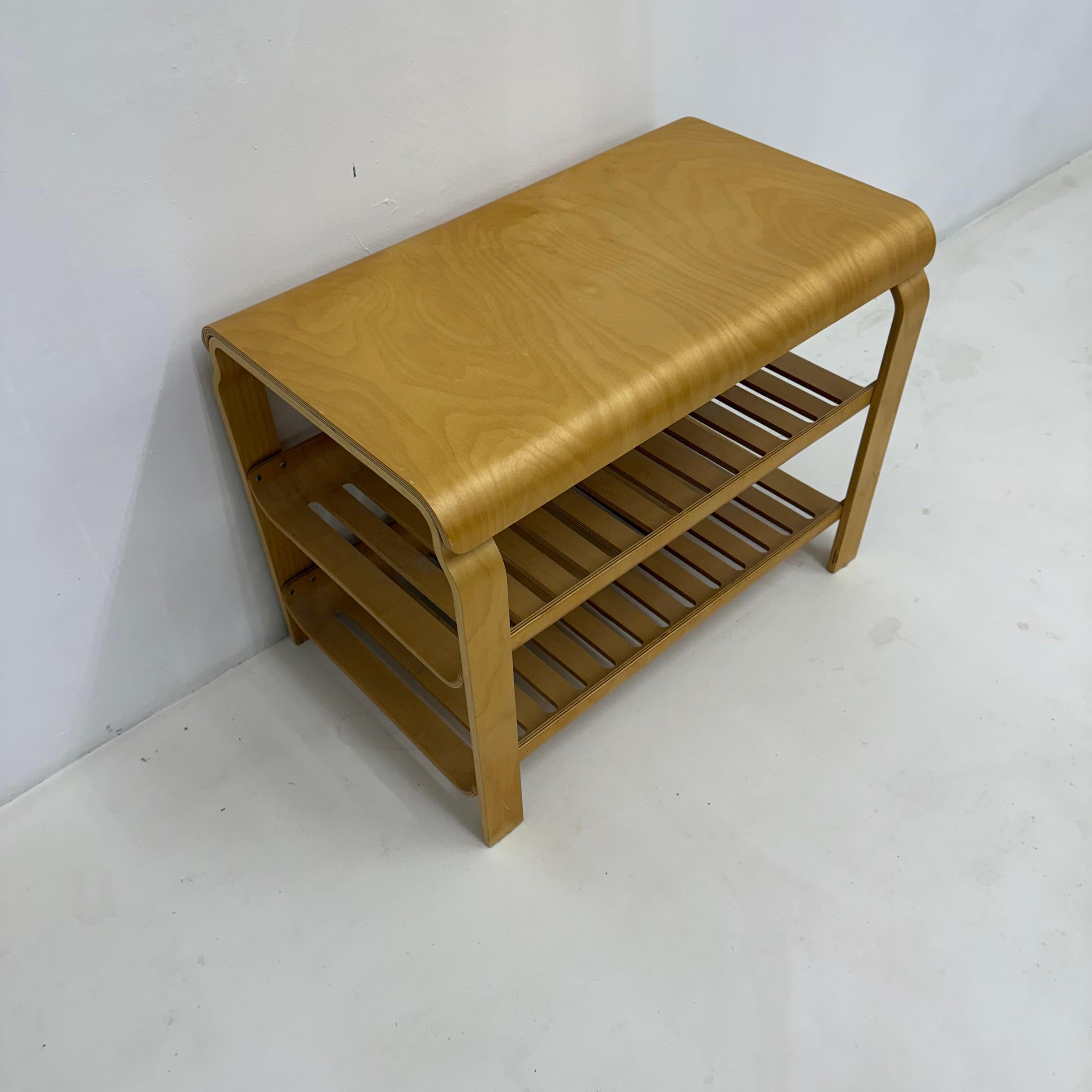 Table console vintage en contreplaqué Richard Clack for Ikea 