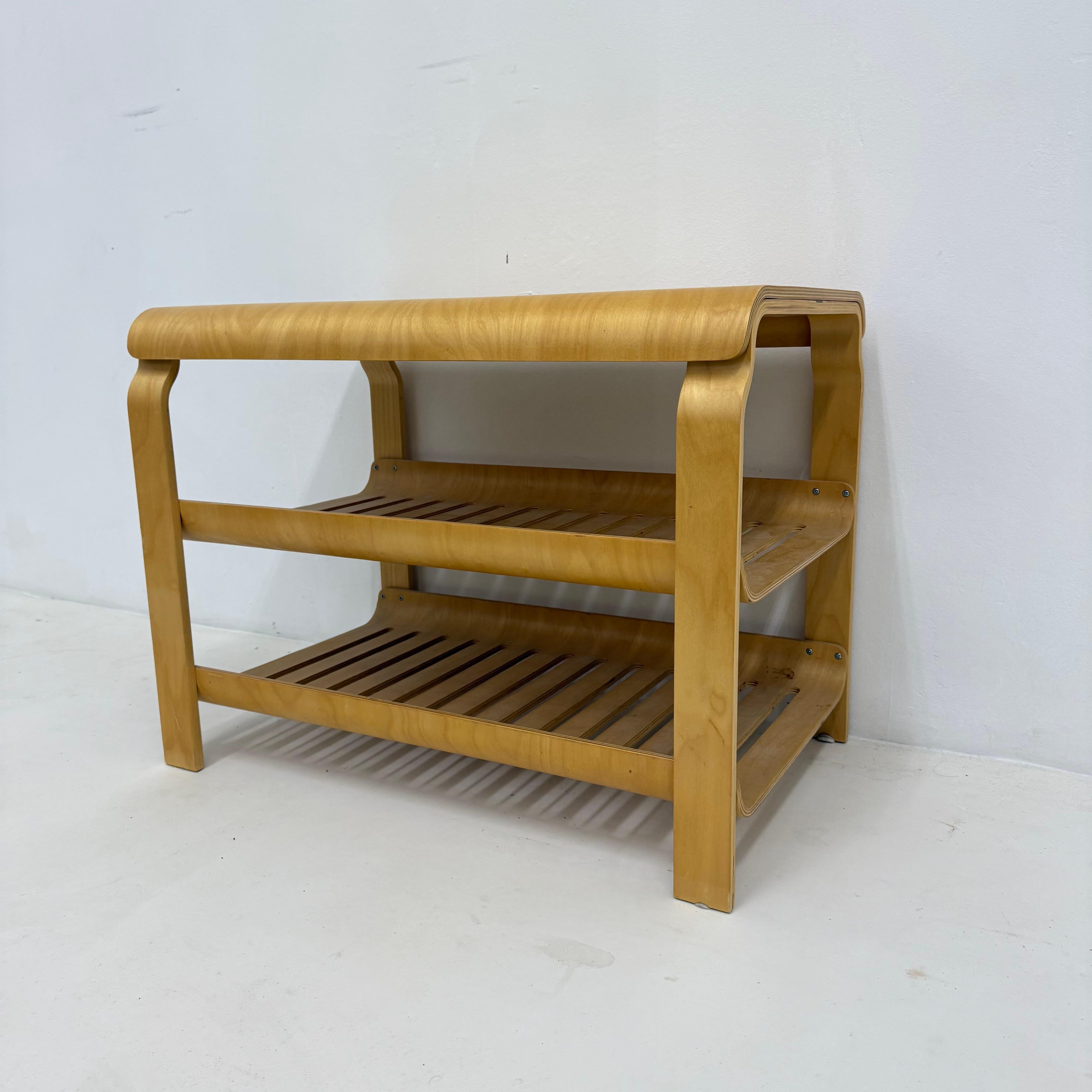 Table console vintage en contreplaqué Richard Clack for Ikea 