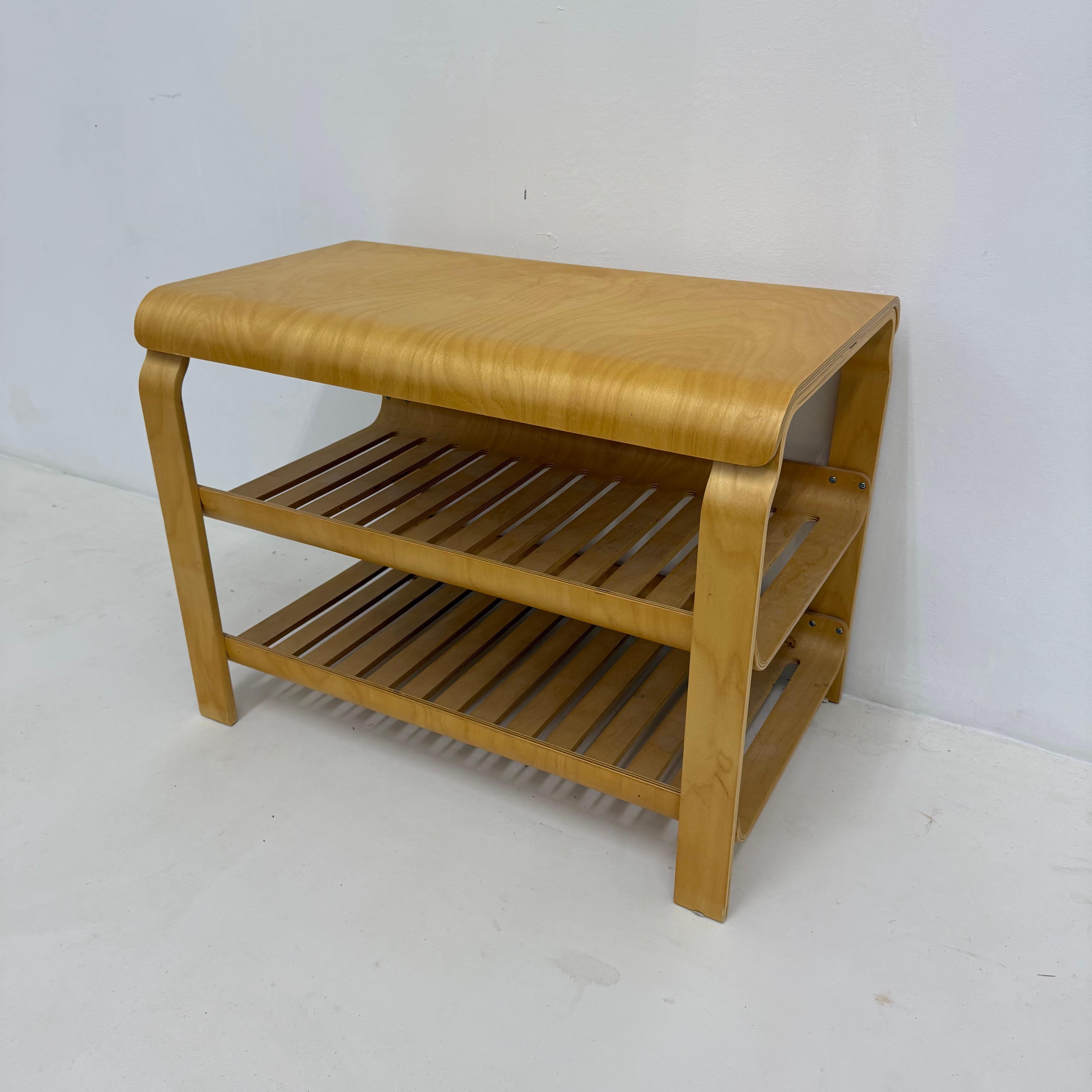 Table console vintage en contreplaqué Richard Clack for Ikea 