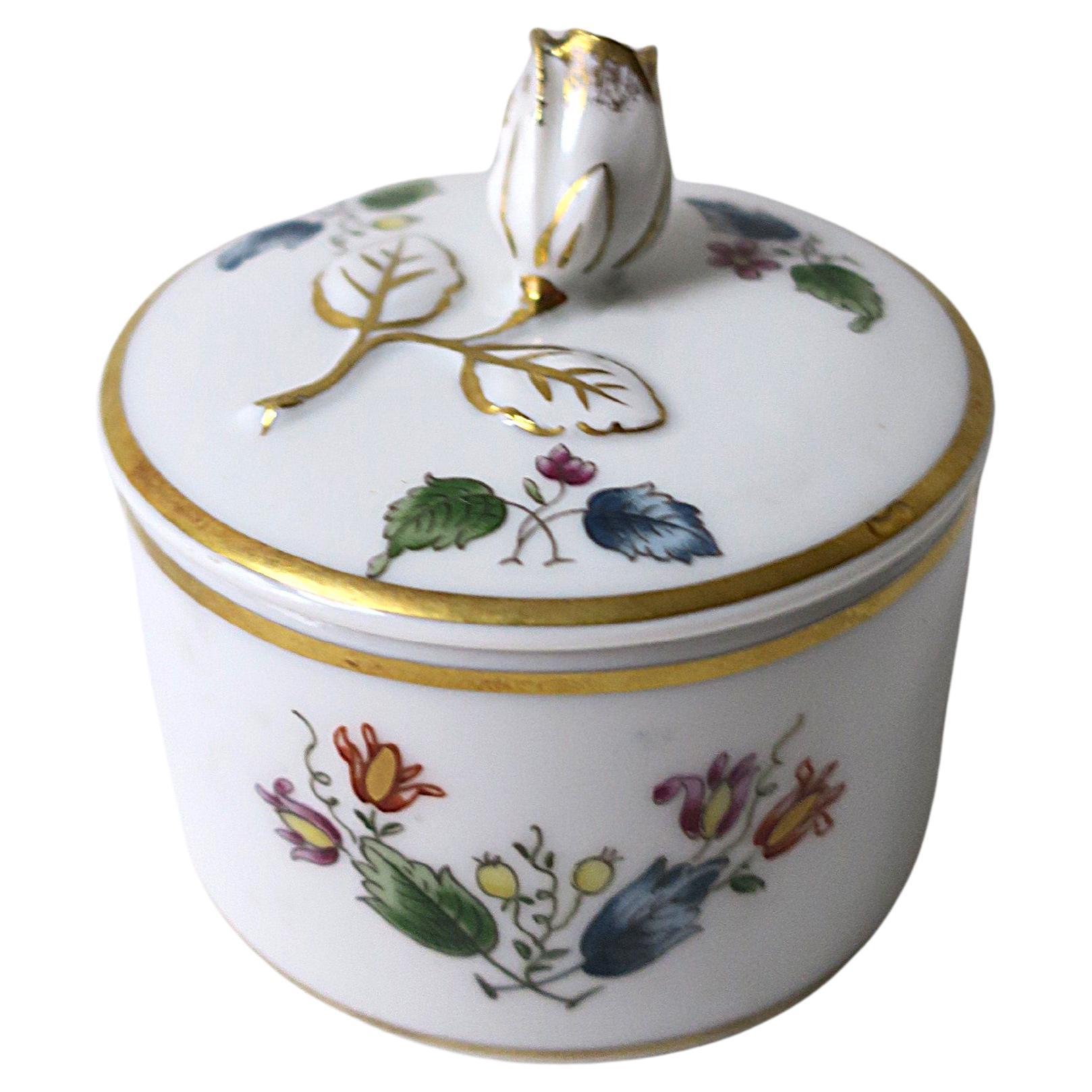 Vintage Richard Ginori Porcelain Jewelry Box For Sale