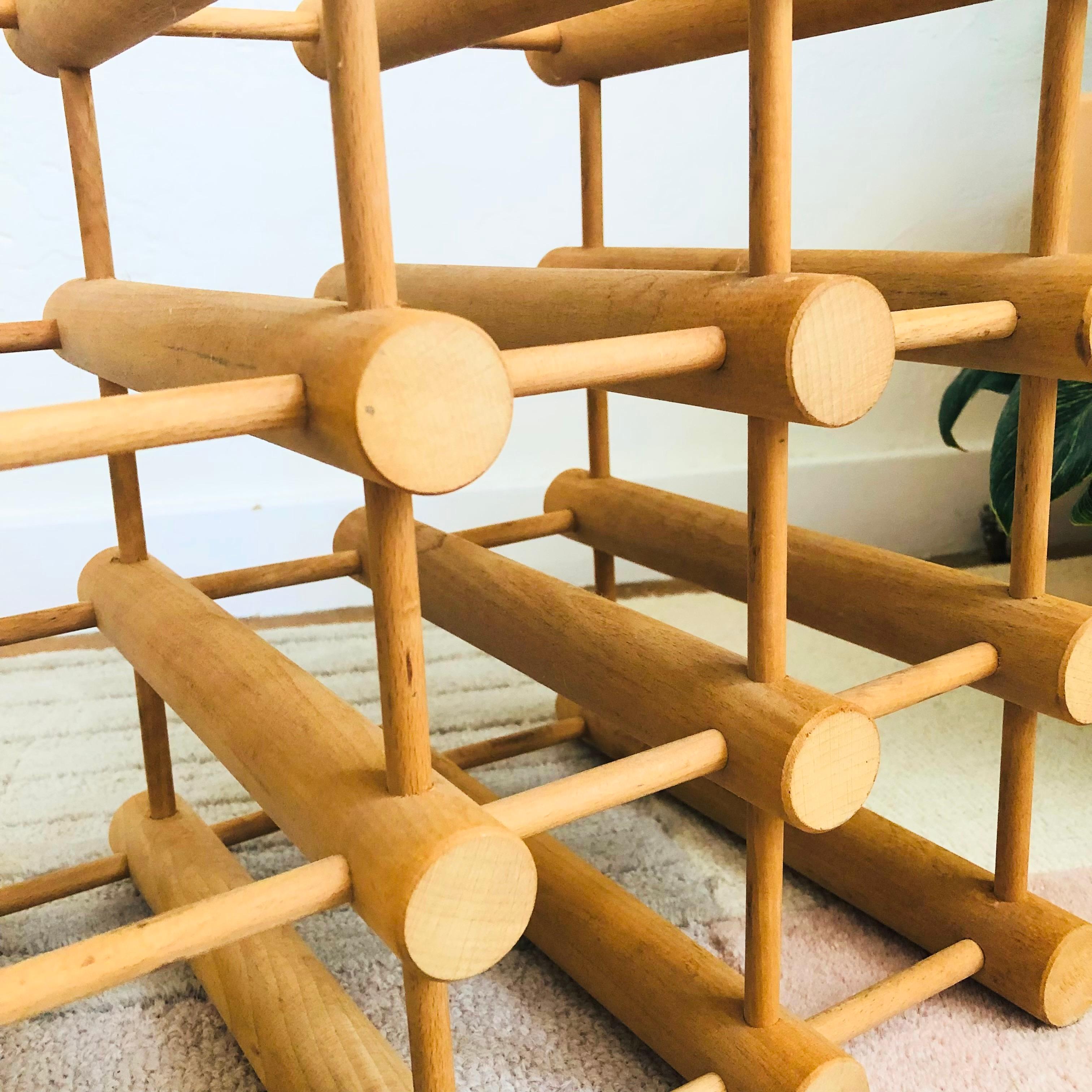 Vintage Richard Nissen Beechwood Wine Rack 2