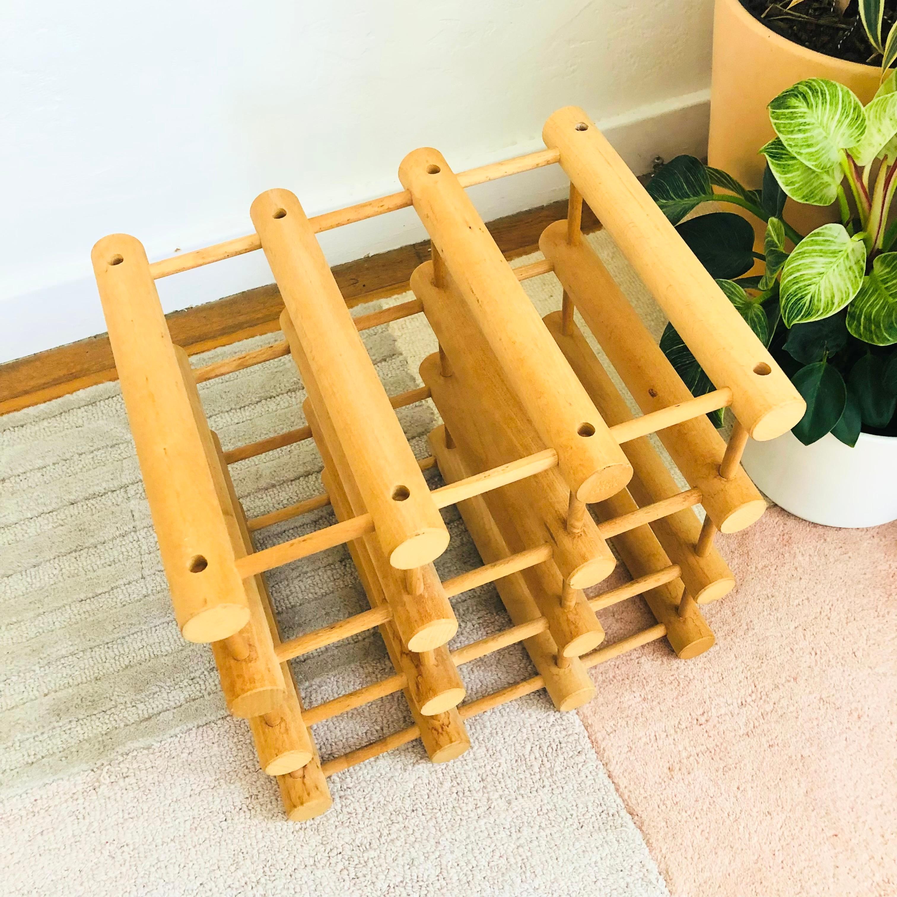 20th Century Vintage Richard Nissen Beechwood Wine Rack