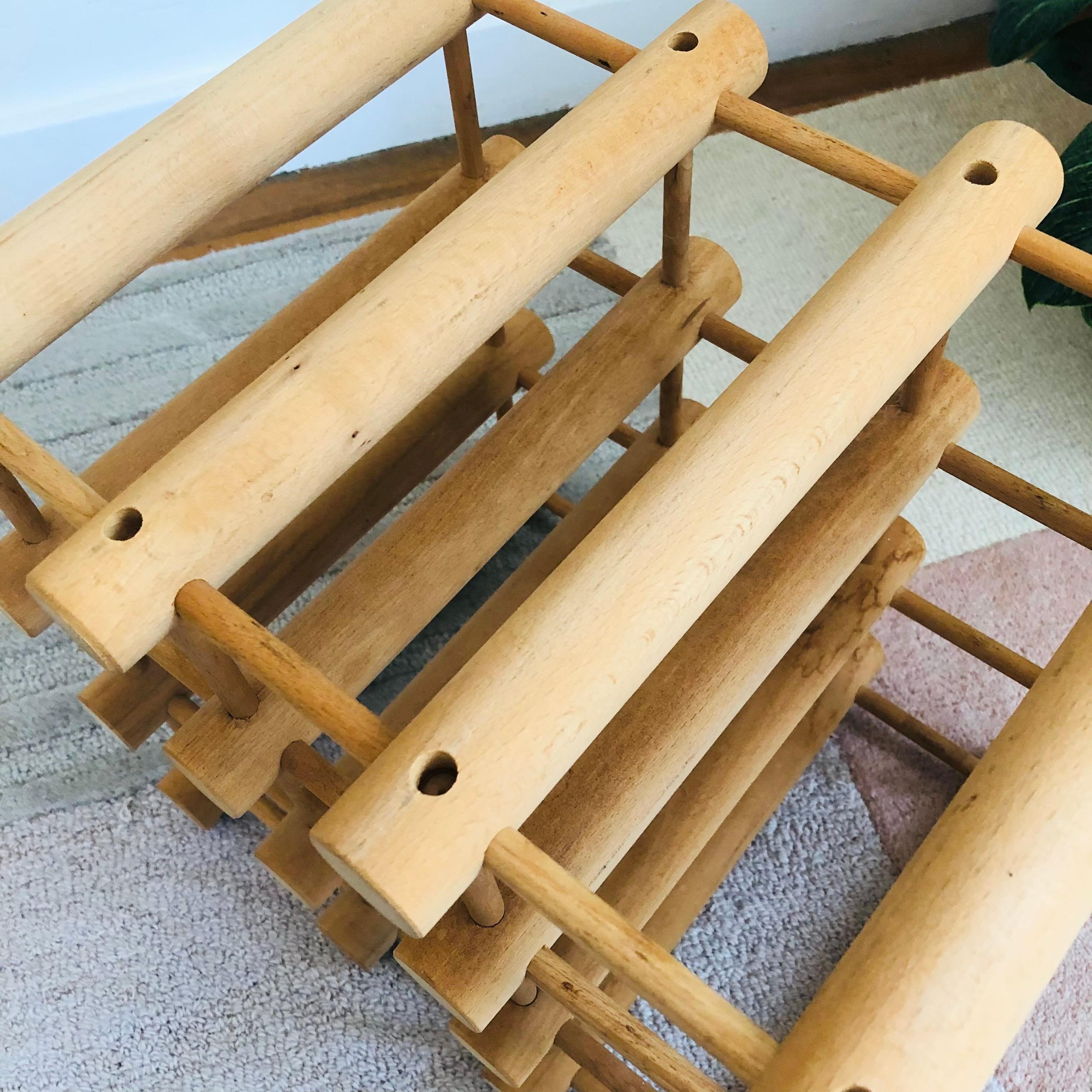 Vintage Richard Nissen Beechwood Wine Rack 1