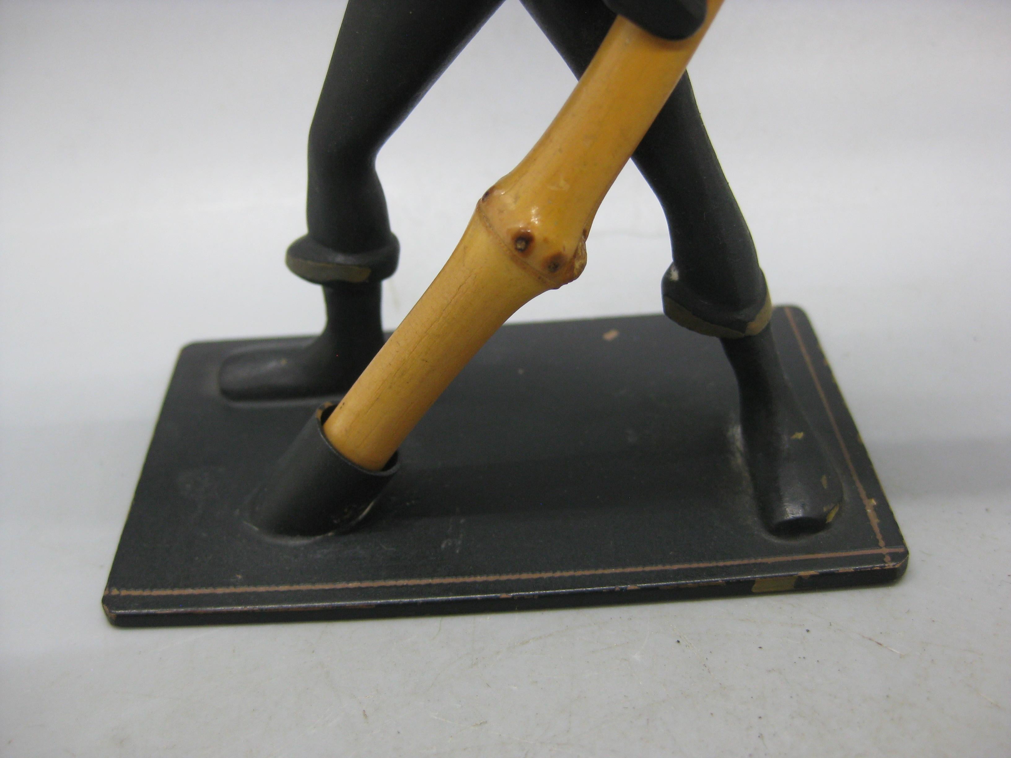 Vintage Richard Rohac Austriaco Vienna Bronze Uomo Asiatico con Figura di Bambù Statua in vendita 1
