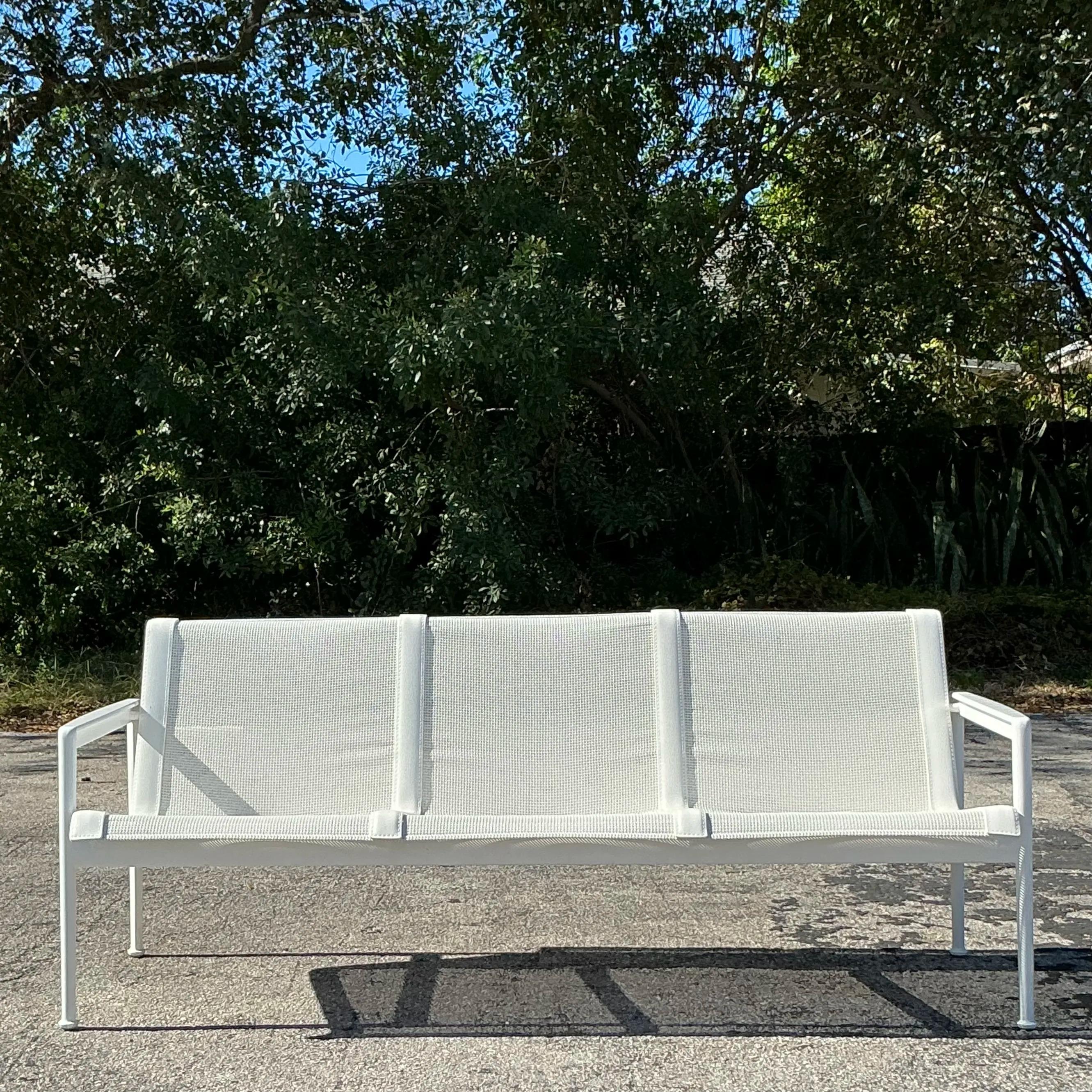 Steel Vintage Richard Schultz 1966 3 Seat Sofa