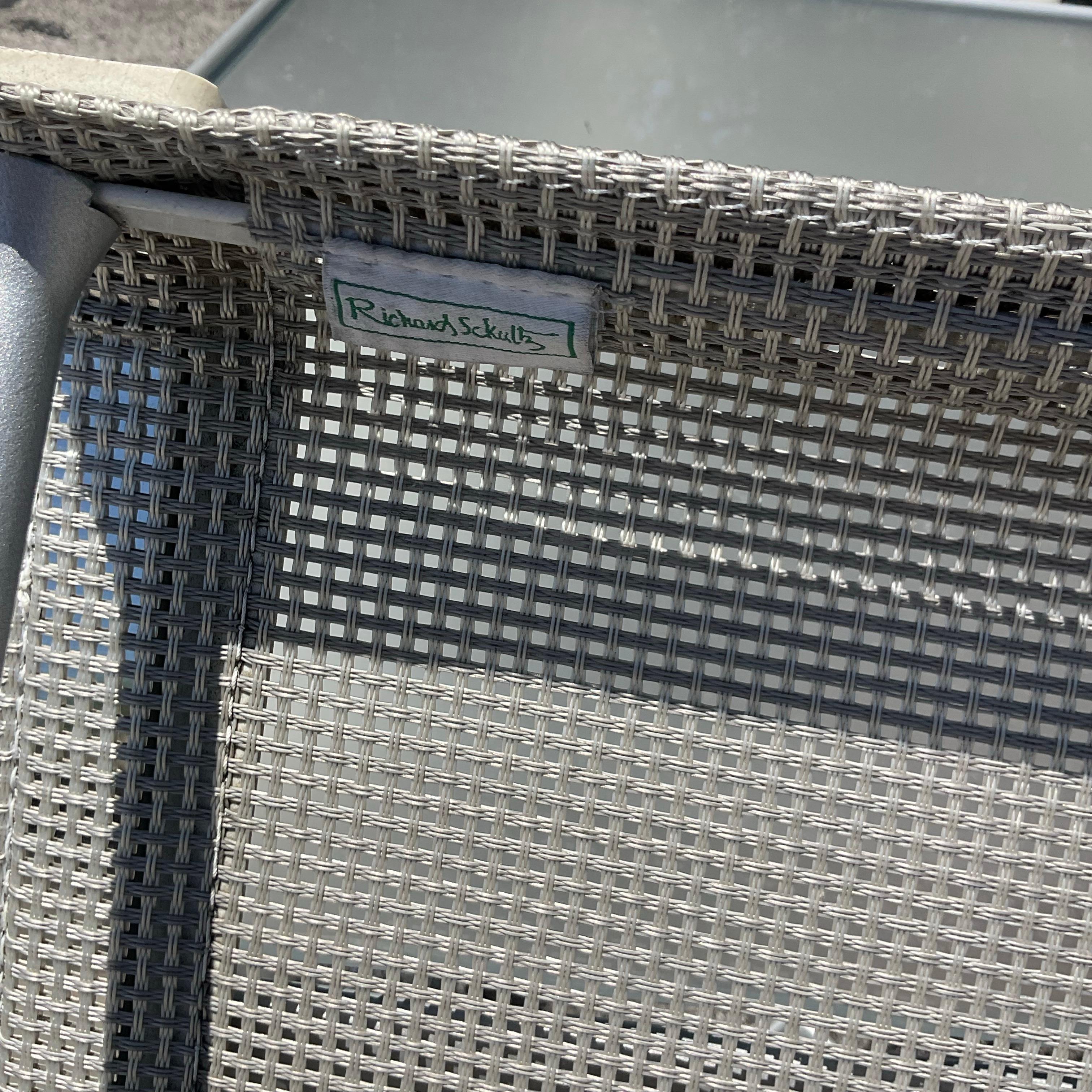 Mid-Century Modern Table de salle à manger vintage Richard Schultz et 4 chaises en vente