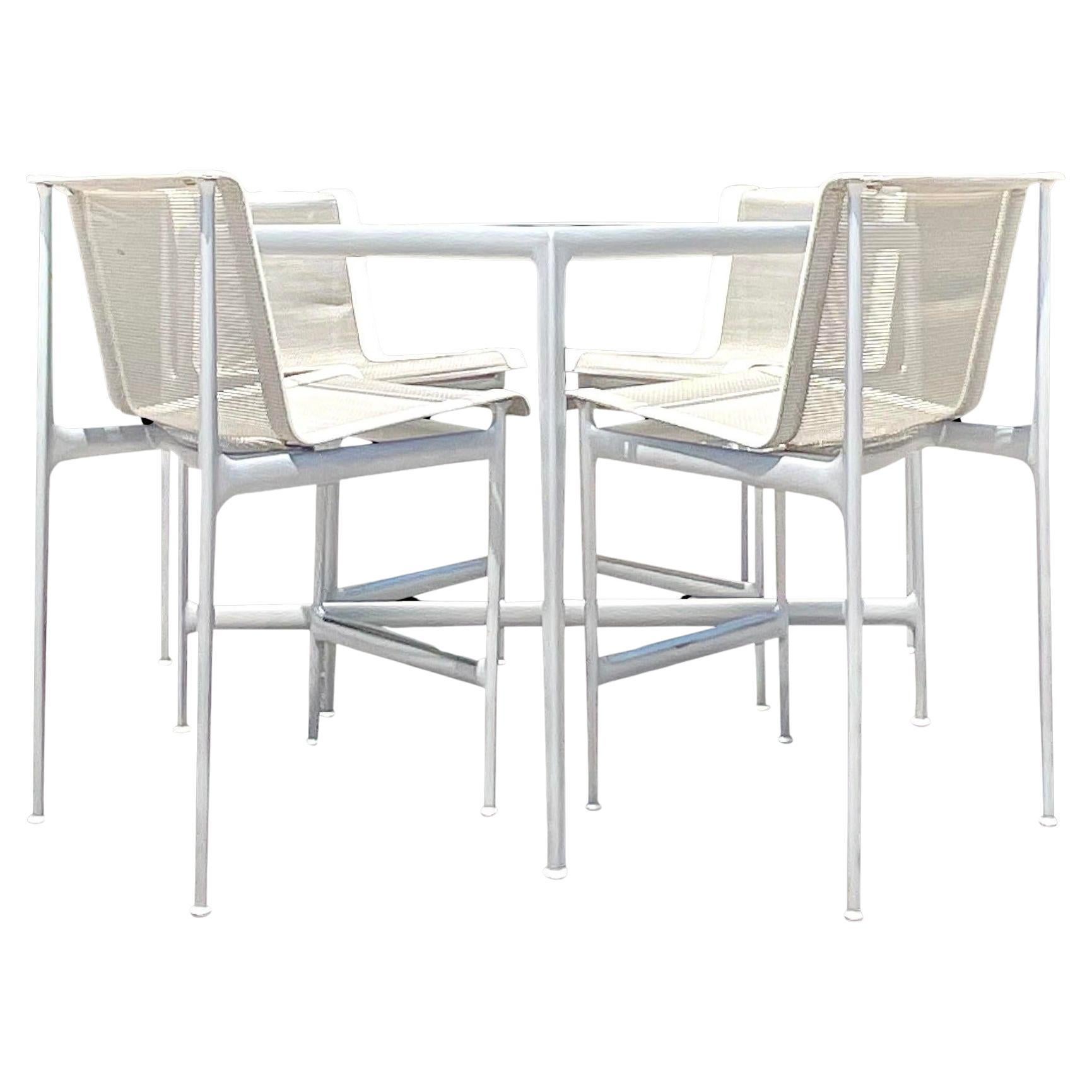Table de salle à manger vintage Richard Schultz et 4 chaises en vente