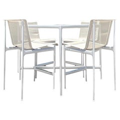 Vintage Richard Schultz Mesa de comedor alta y 4 sillas