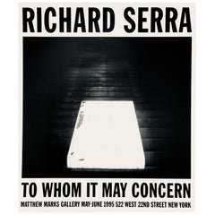 Vintage Richard Serra Exhibit Poster