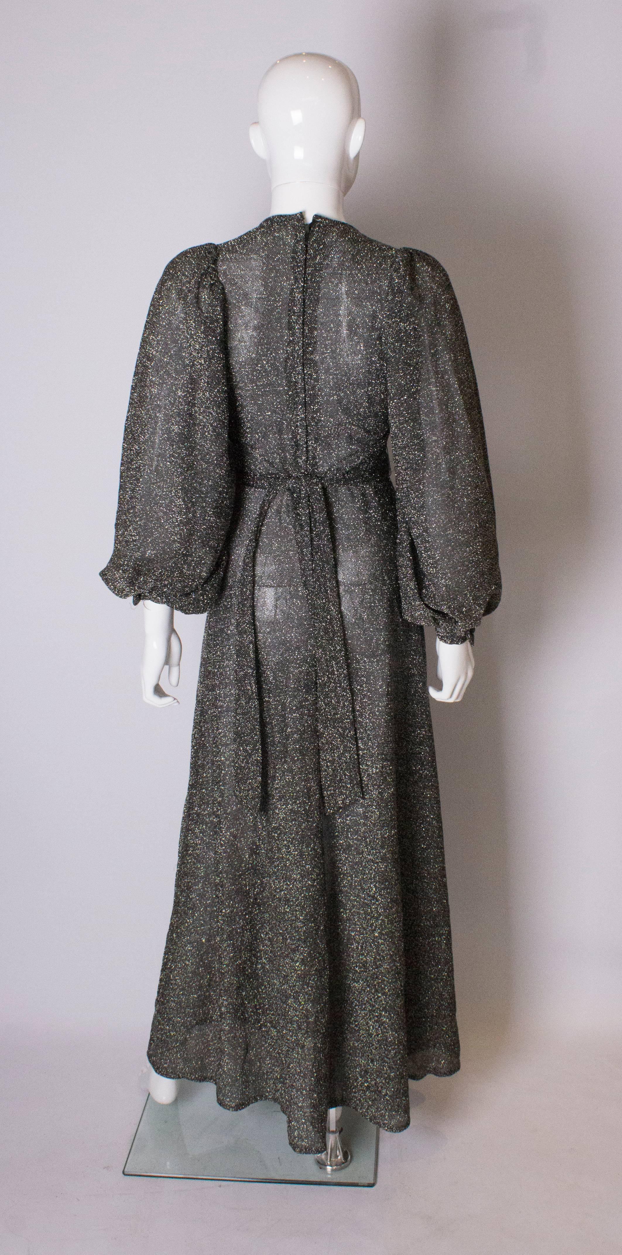 Vintage Richard Shop Long  Lurex Gown 1
